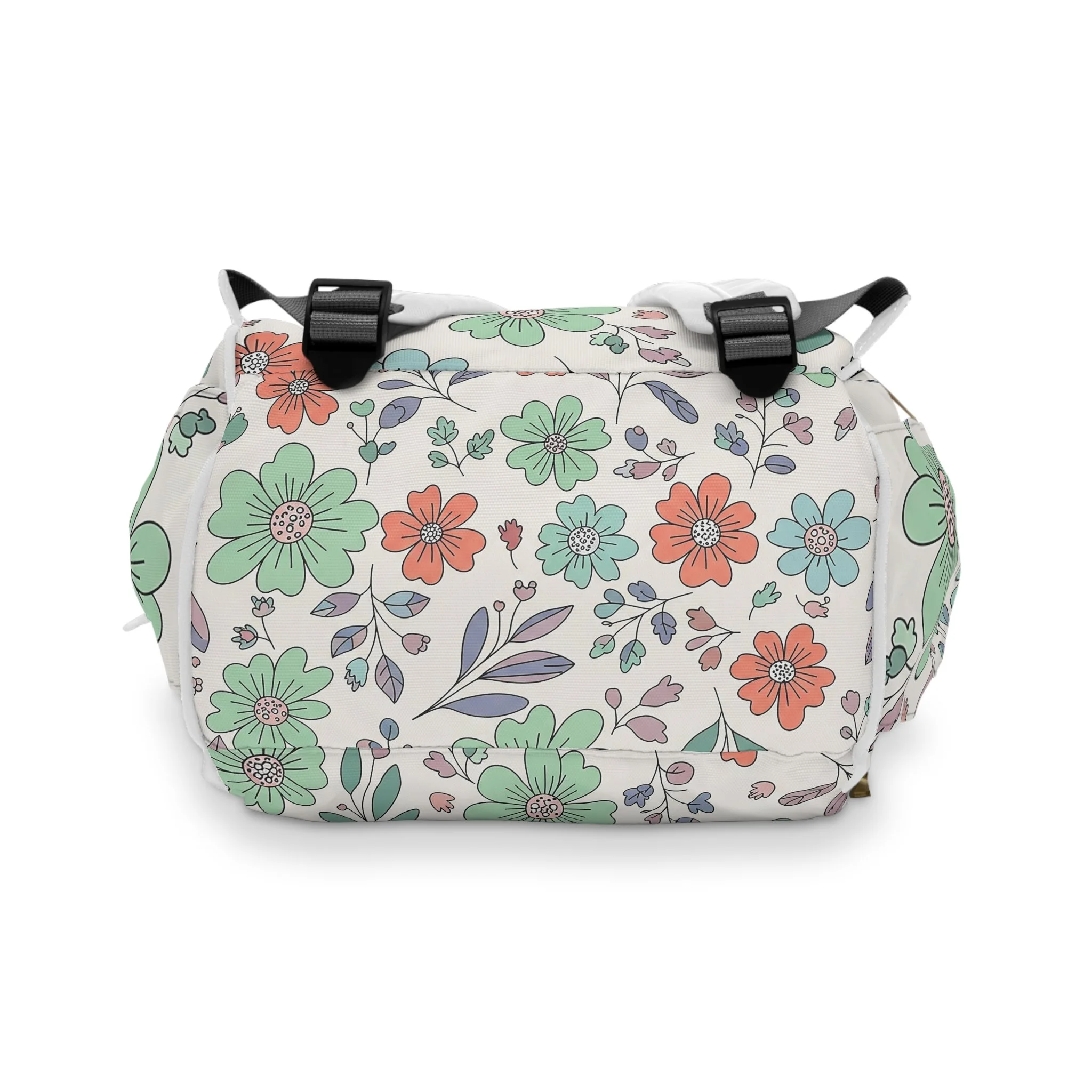 Mochila de Fraldas Floral – Multifuncional, Prática e Cheia de Estilo para Pais