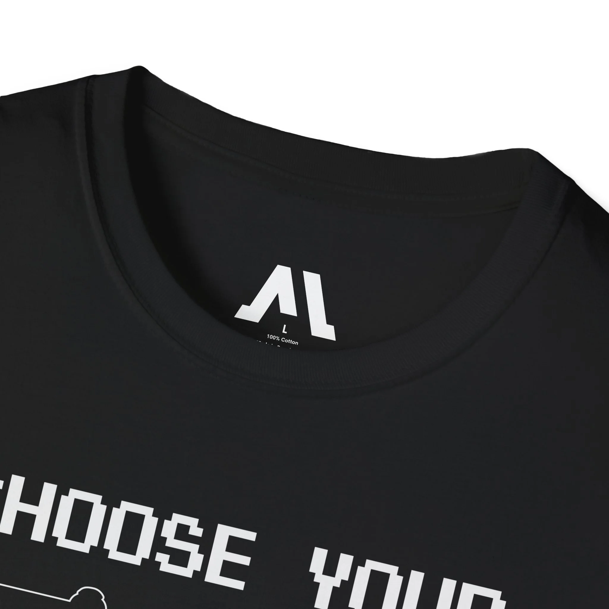 T-shirt Gaming "Choose Your Weapon" – Design Retro de Comandos, Confortável e Estilosa
