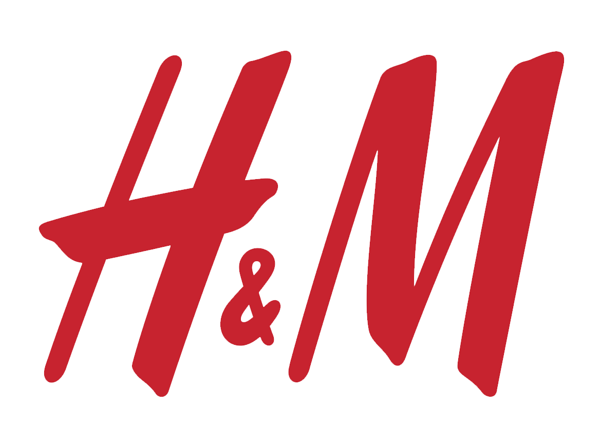 H&M logo in red text on a white background.