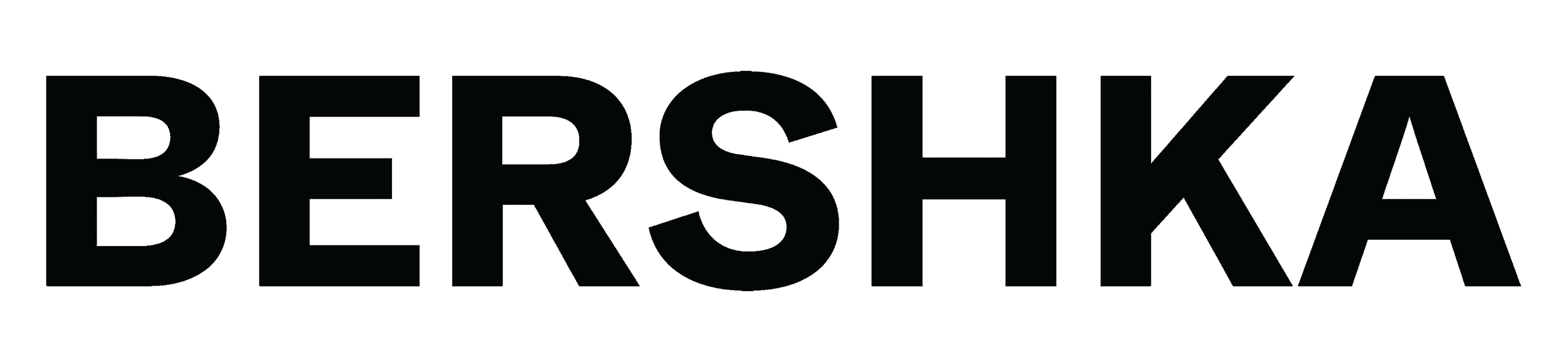 Bold black text spelling 'BERSHKA' on a white background.
