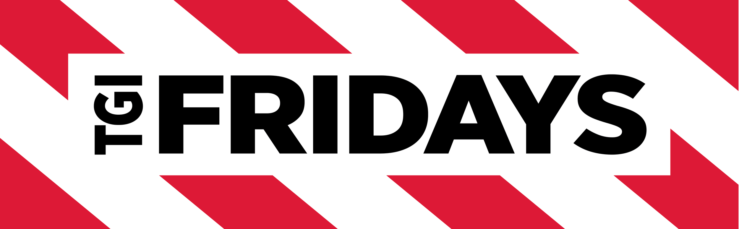 Promo sign with red and white diagonal stripes announcing 'Today is Black Friday' in bold black letters.