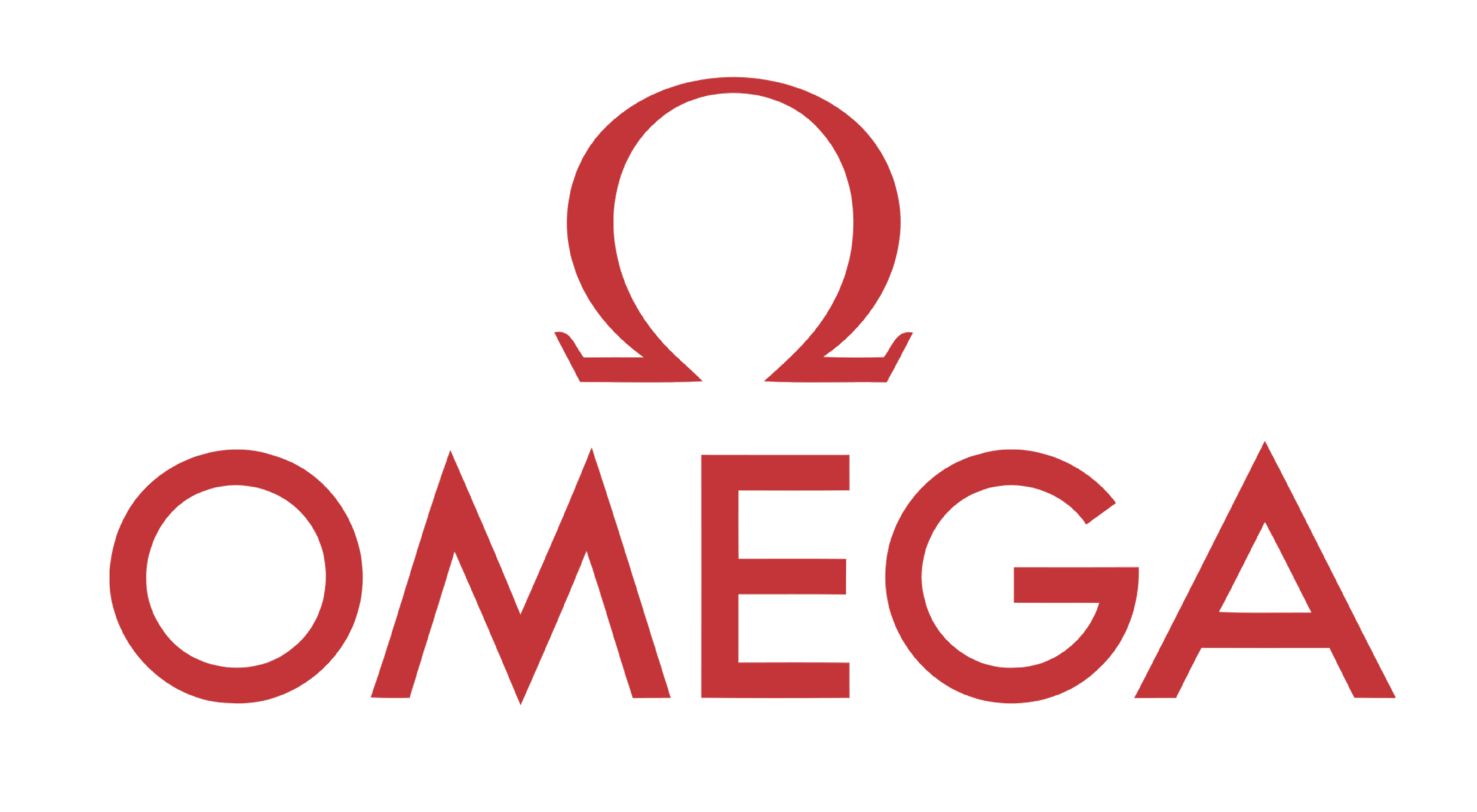 Omega symbol above the word 'OMEGA' in red text.