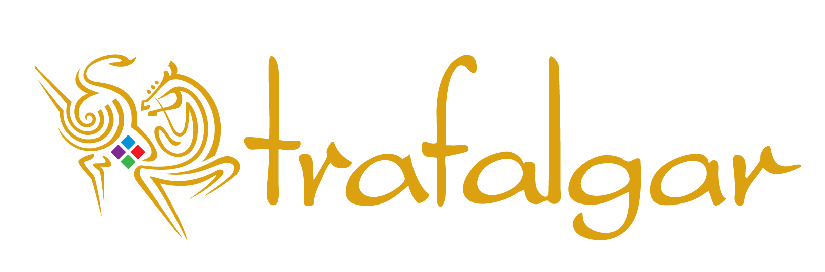The Trifatagatar logo features a stylized, golden, mythical creature resembling a unicorn with intricate lines, next to the word "tratafar" written in gold cursive font.
