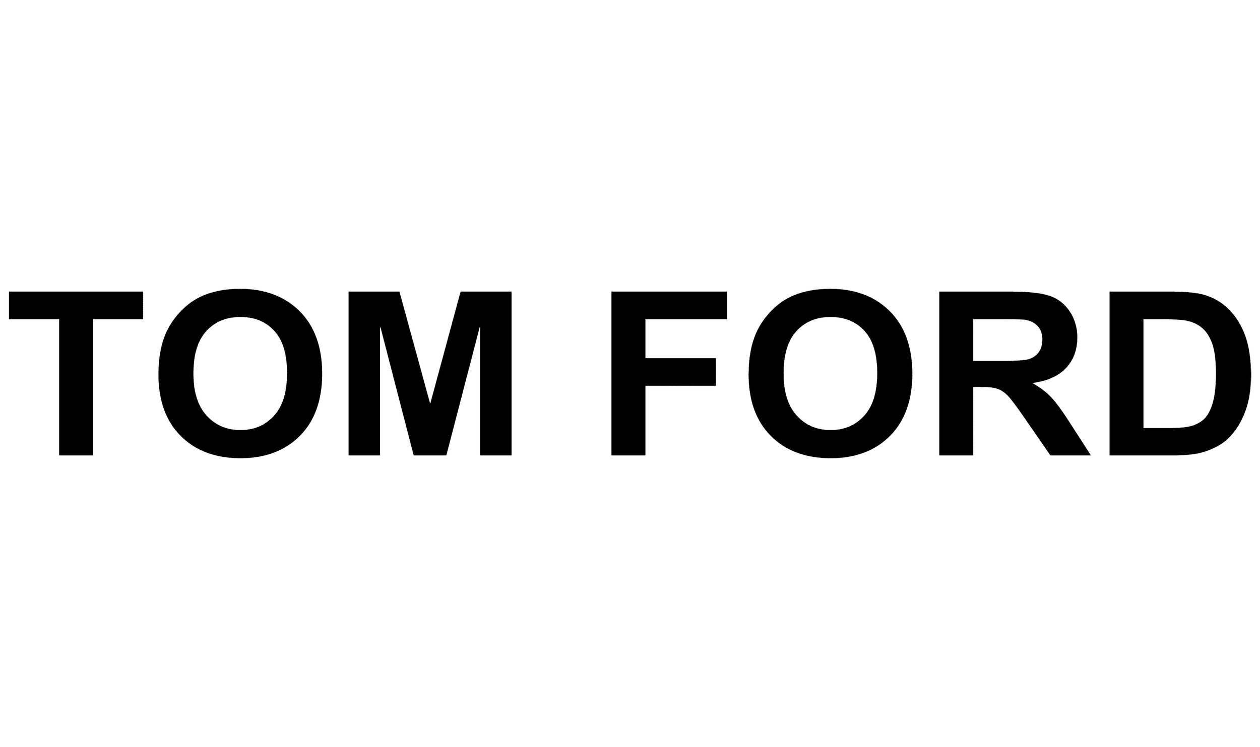 Black text displaying the name 'TOM FORD' on a white background.