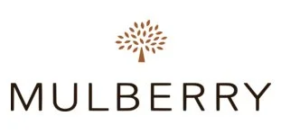 Mulberry logo with a stylized tree symbol above the brand name