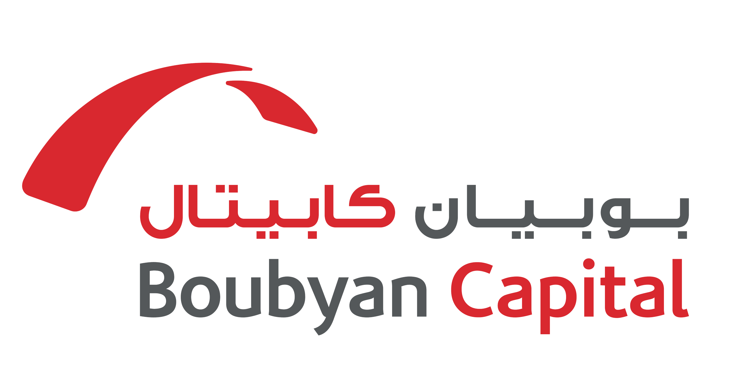 Logo of Boubyan Capital with Arabic and English text, featuring a stylized red and gray graphic design element.