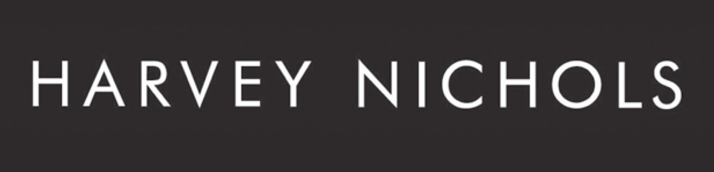 Harvey Nichols logo on a dark background.