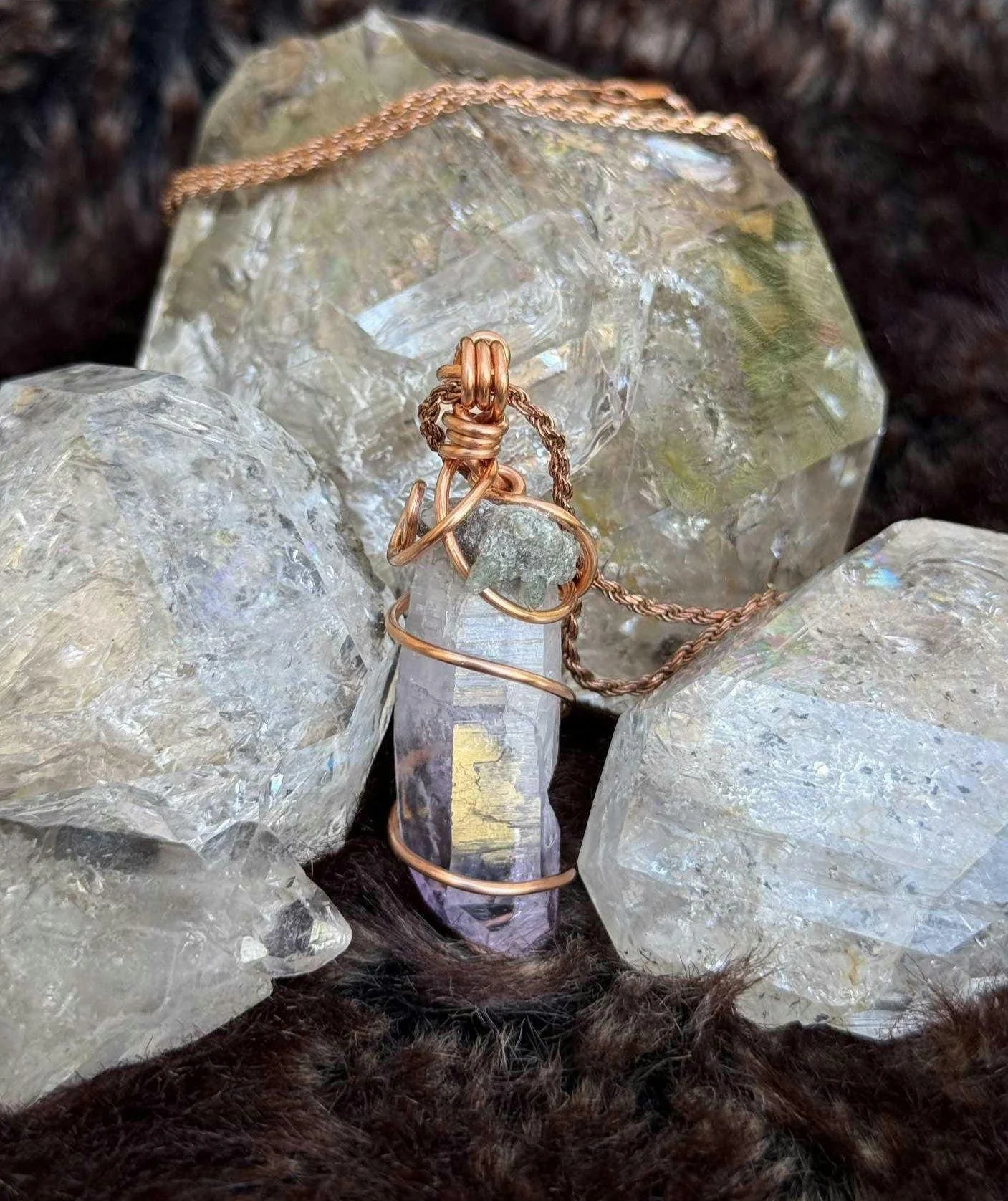 Vera Cruz Amethyst Pendant With Secondary Mineral