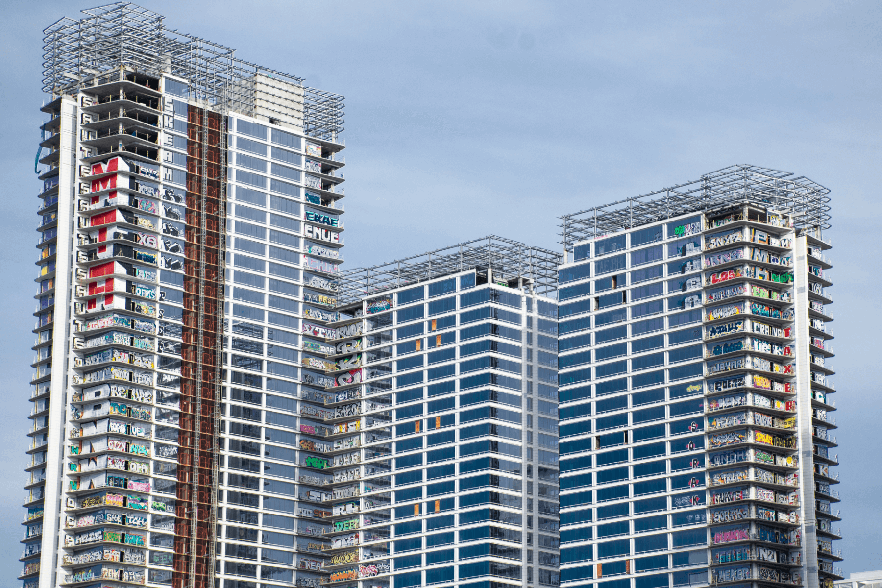 Oceanwide Plaza, also known as graffiti towers