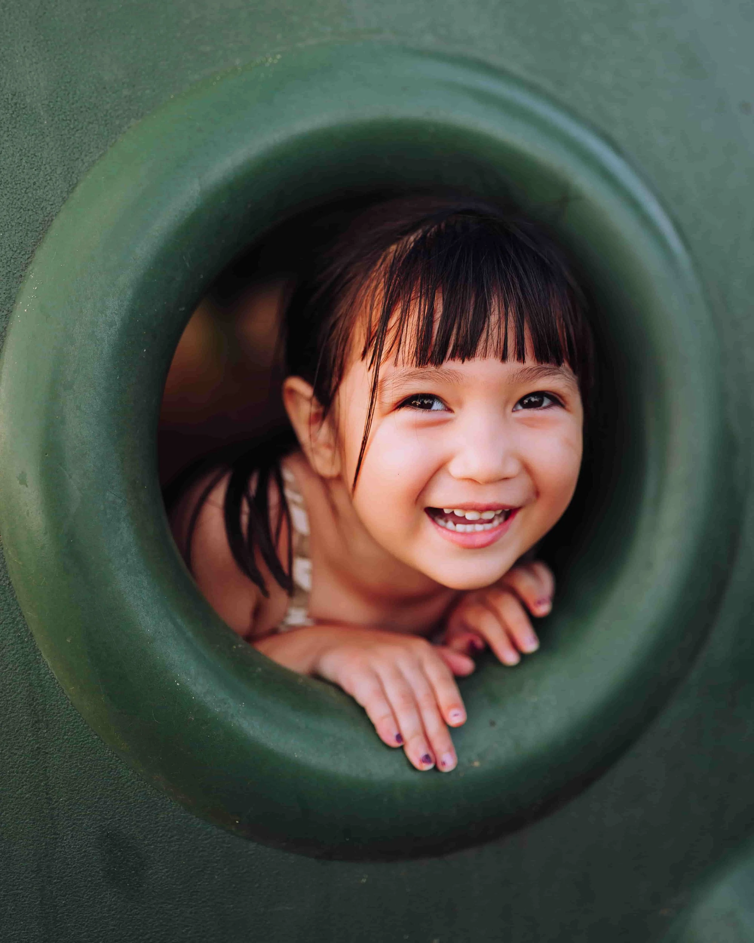 little playing hide and seek