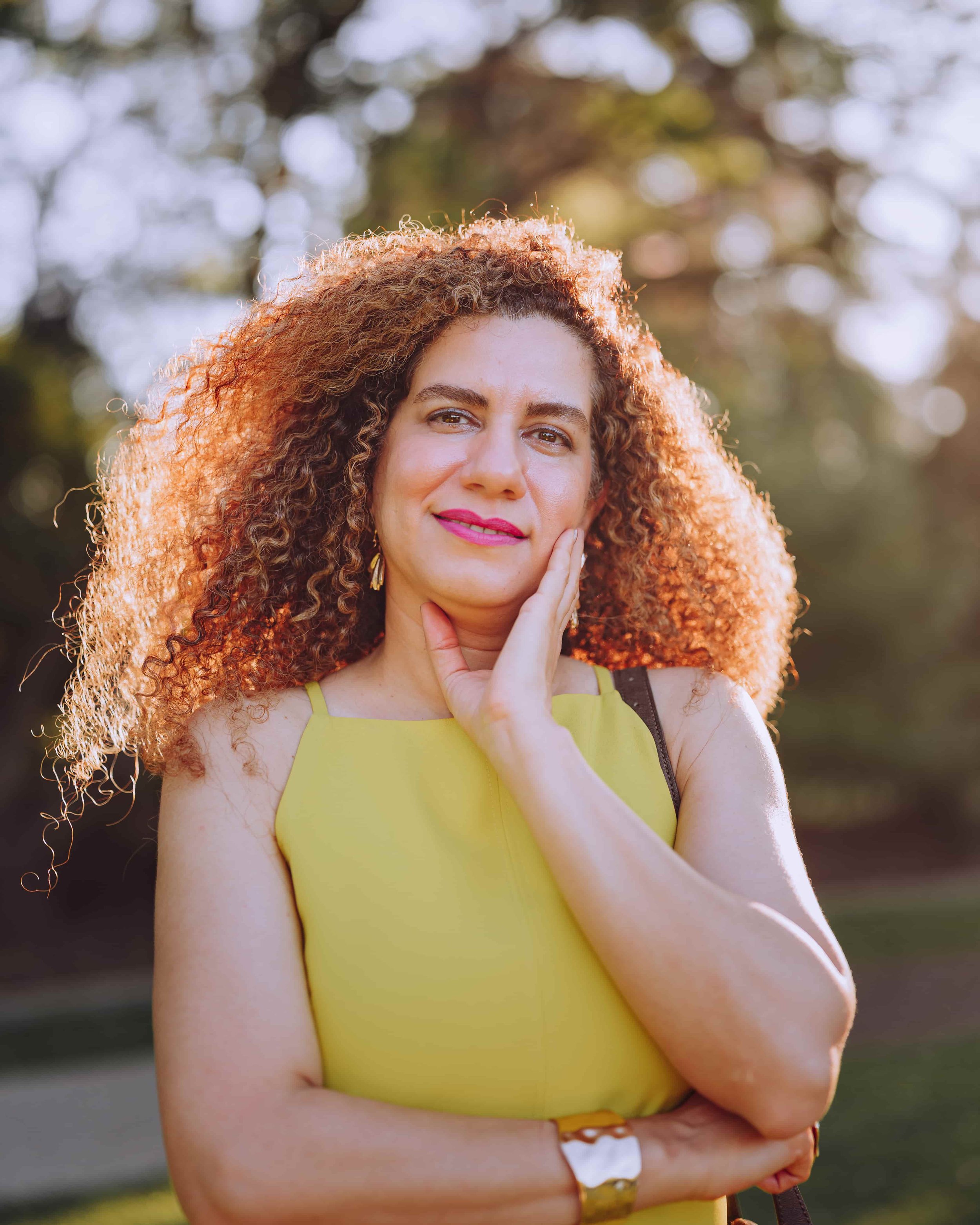 woman posing in park brisbane