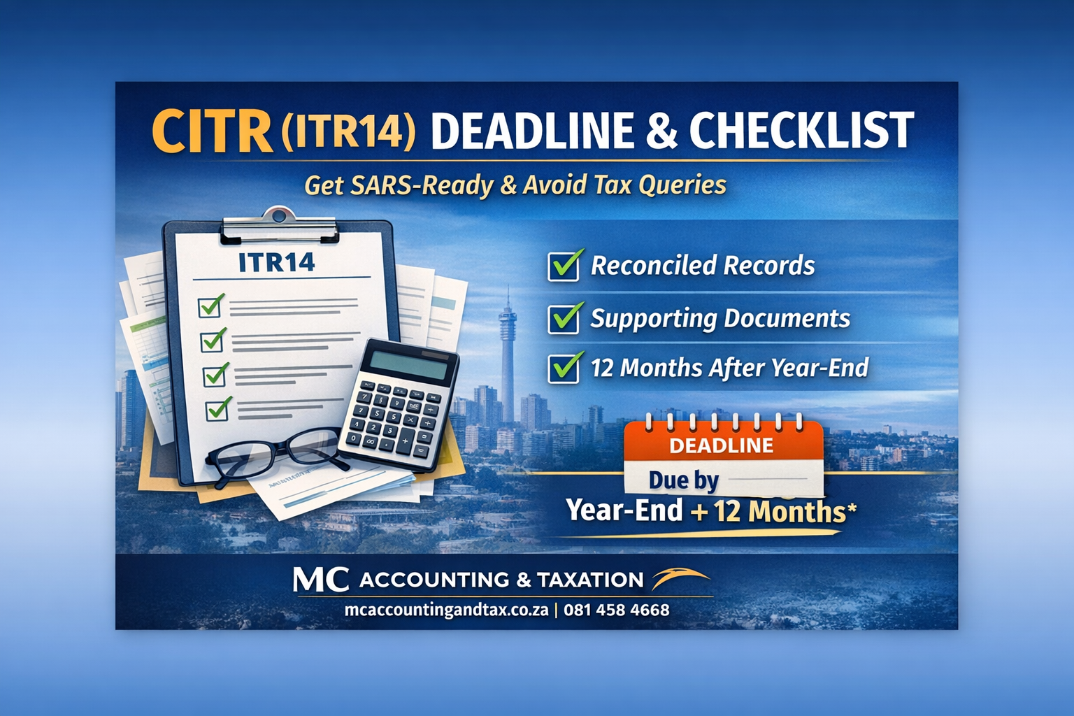 CITR (ITR14) in South Africa: Deadline, Checklist &amp; How to submit a SARS-ready file