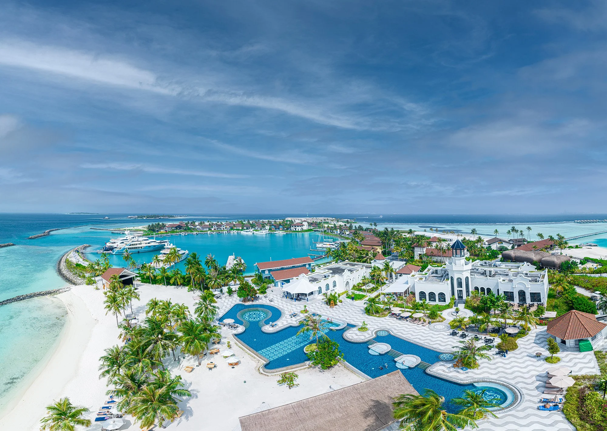 SAii Lagoon Maldives Curio Collection by Hilton_Beach Club_Aerial.jpg