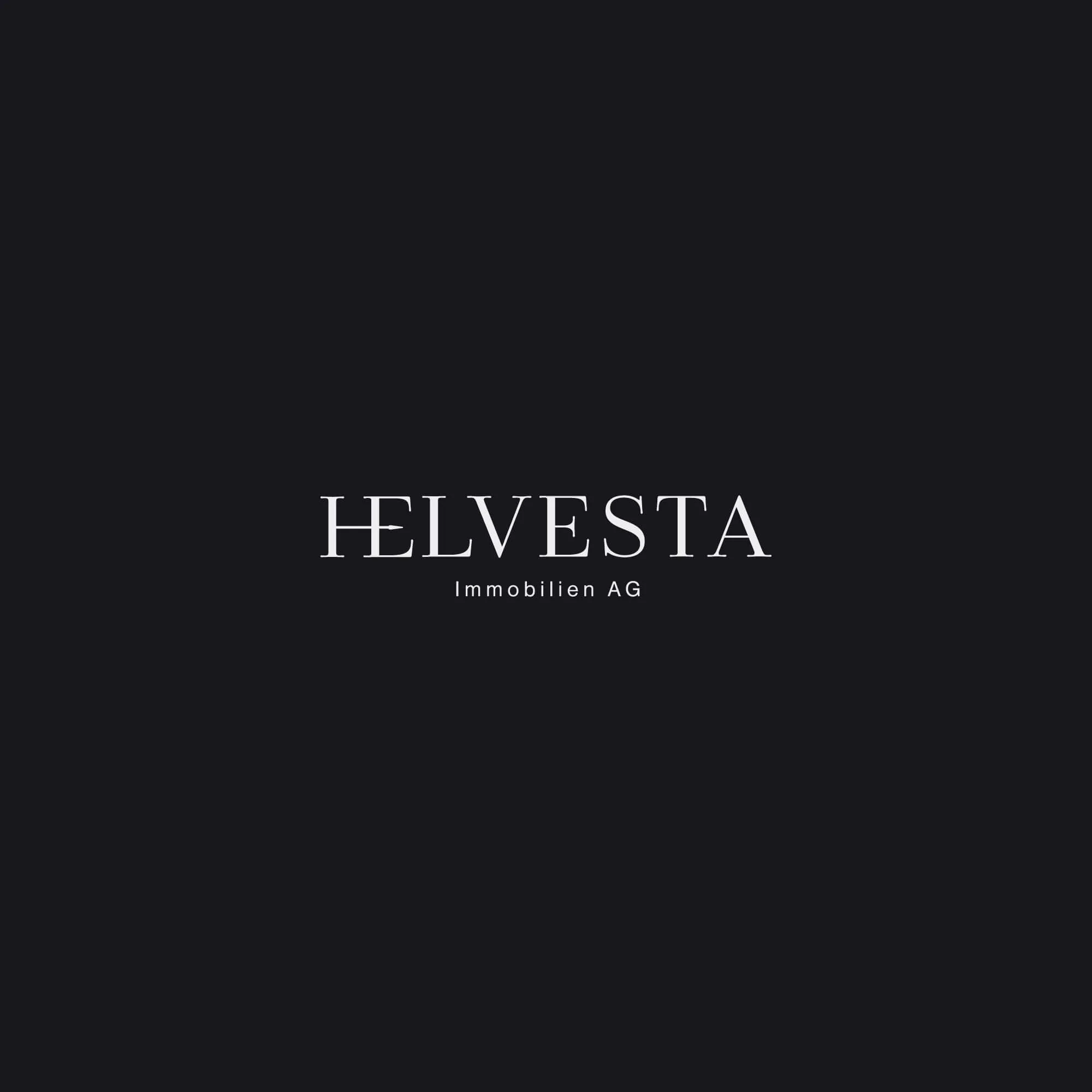 Helvesta Swiss real estate investment wordmark logo design