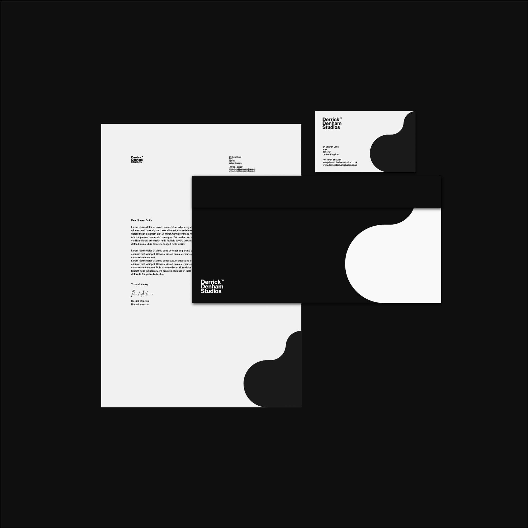 Derrick Denham piano instructor logo design