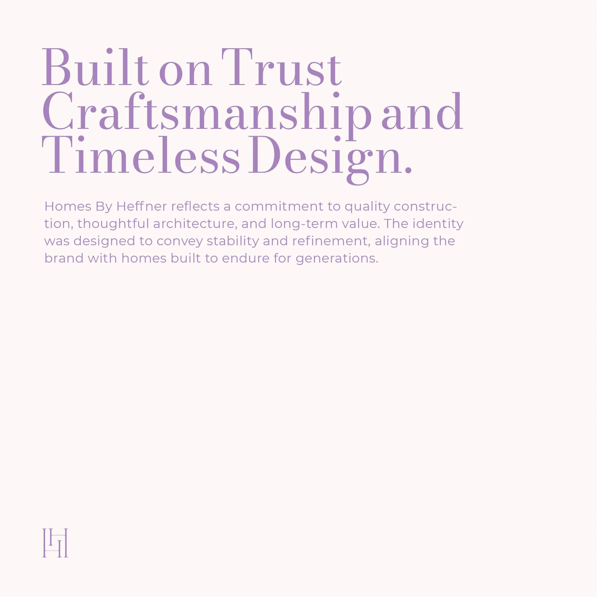 Homes By Heffner real estate logo design