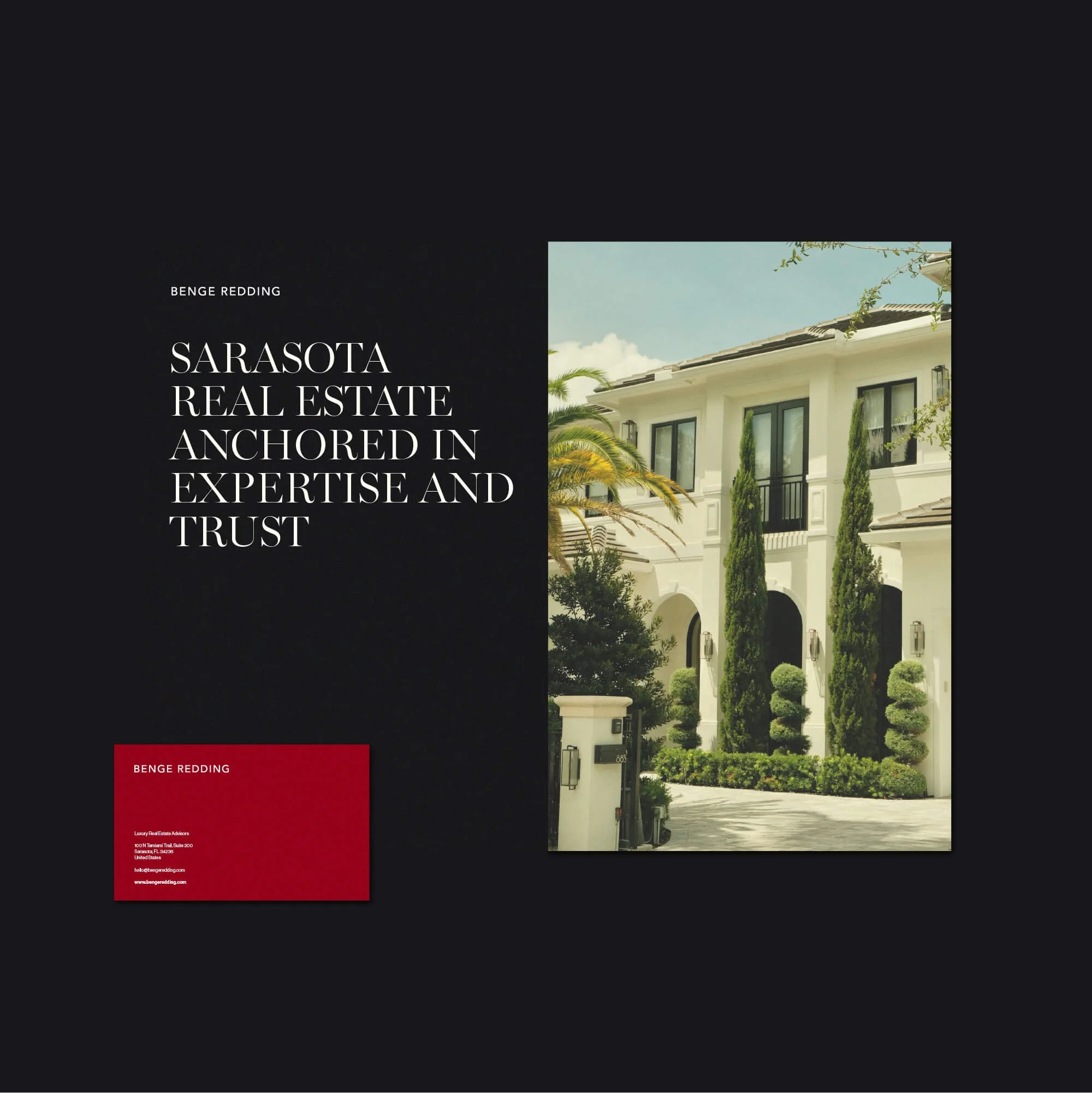 Benge Redding Sarasota realtor stationery design