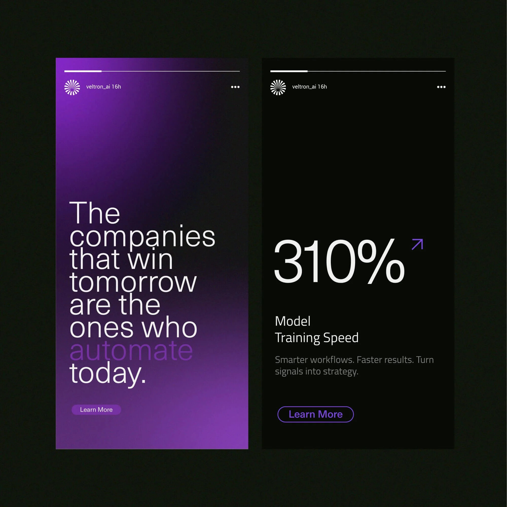 Veltron AI automation logo design