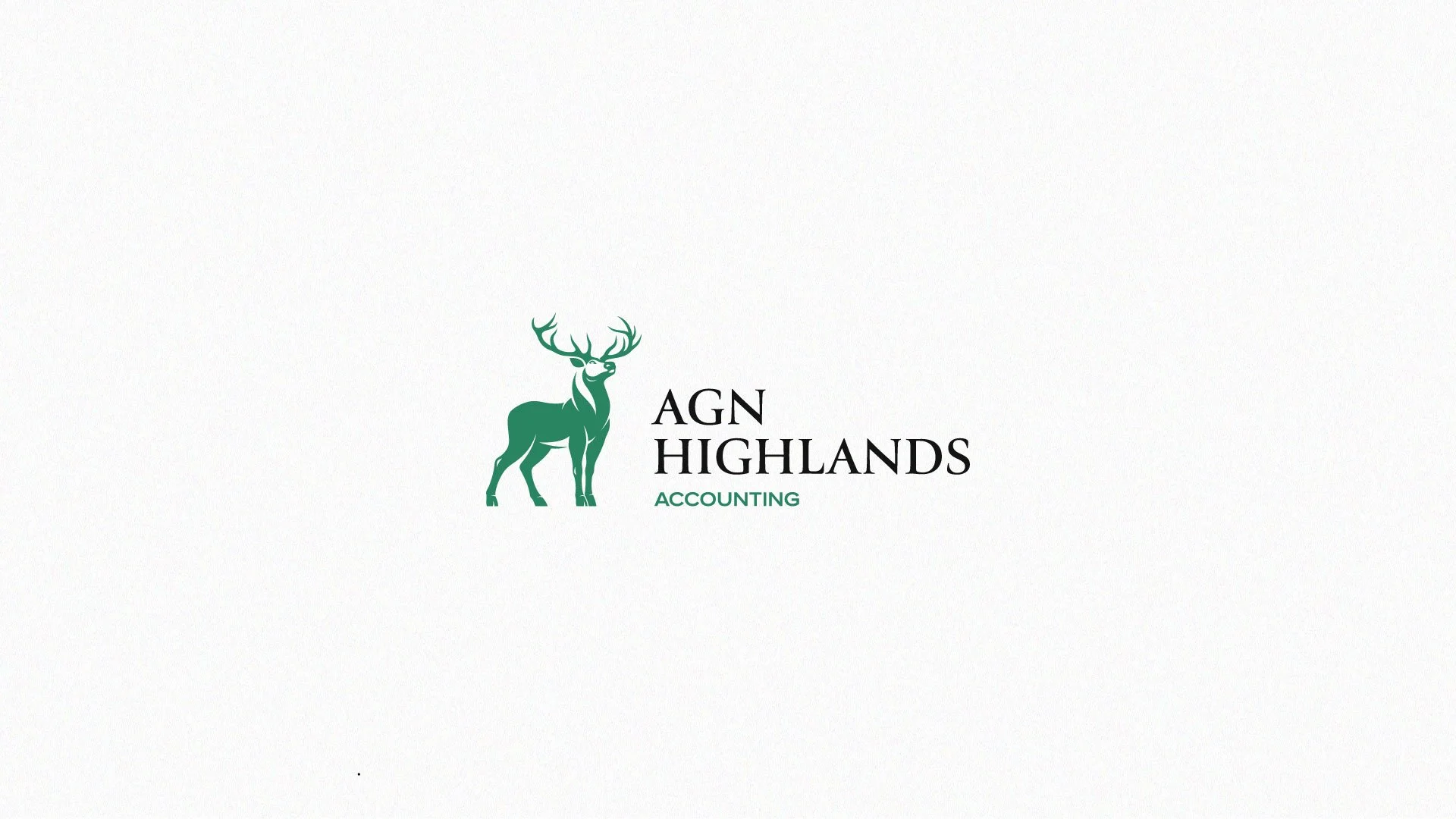 logo design for agn highlands featuring a stag