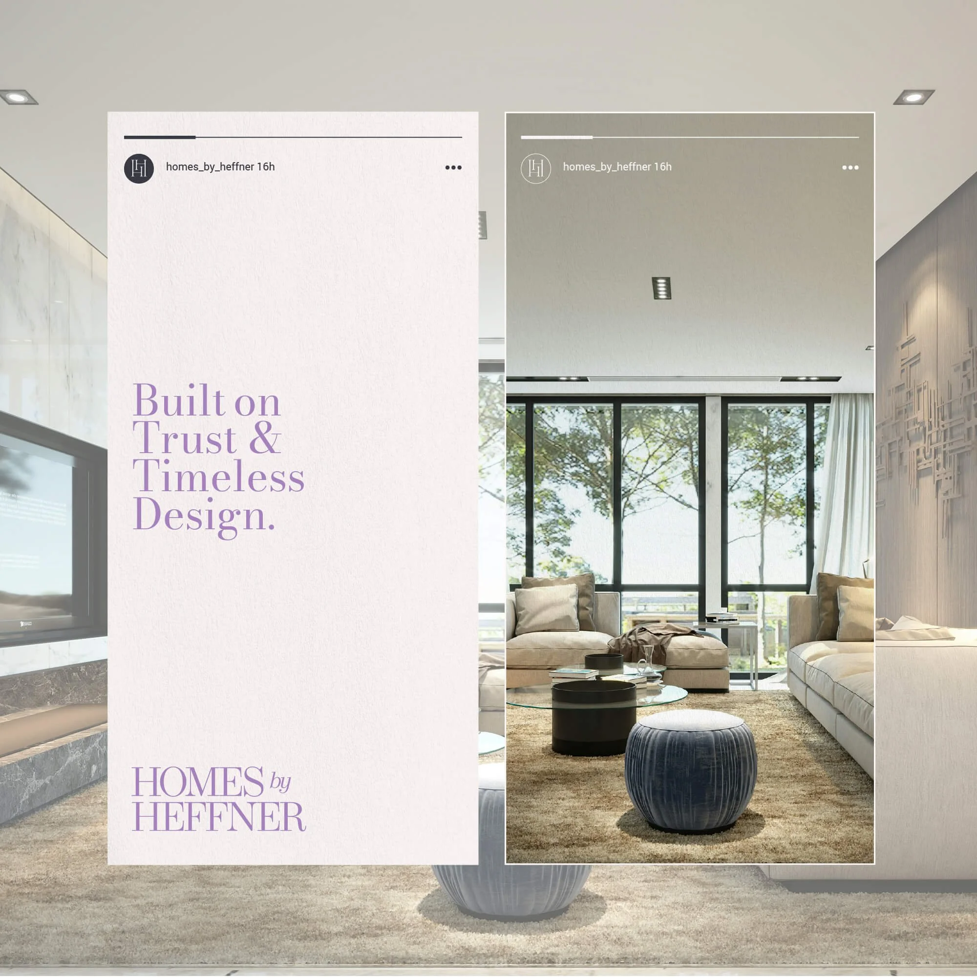 social media design for reatlor homes by heffner real estate brand