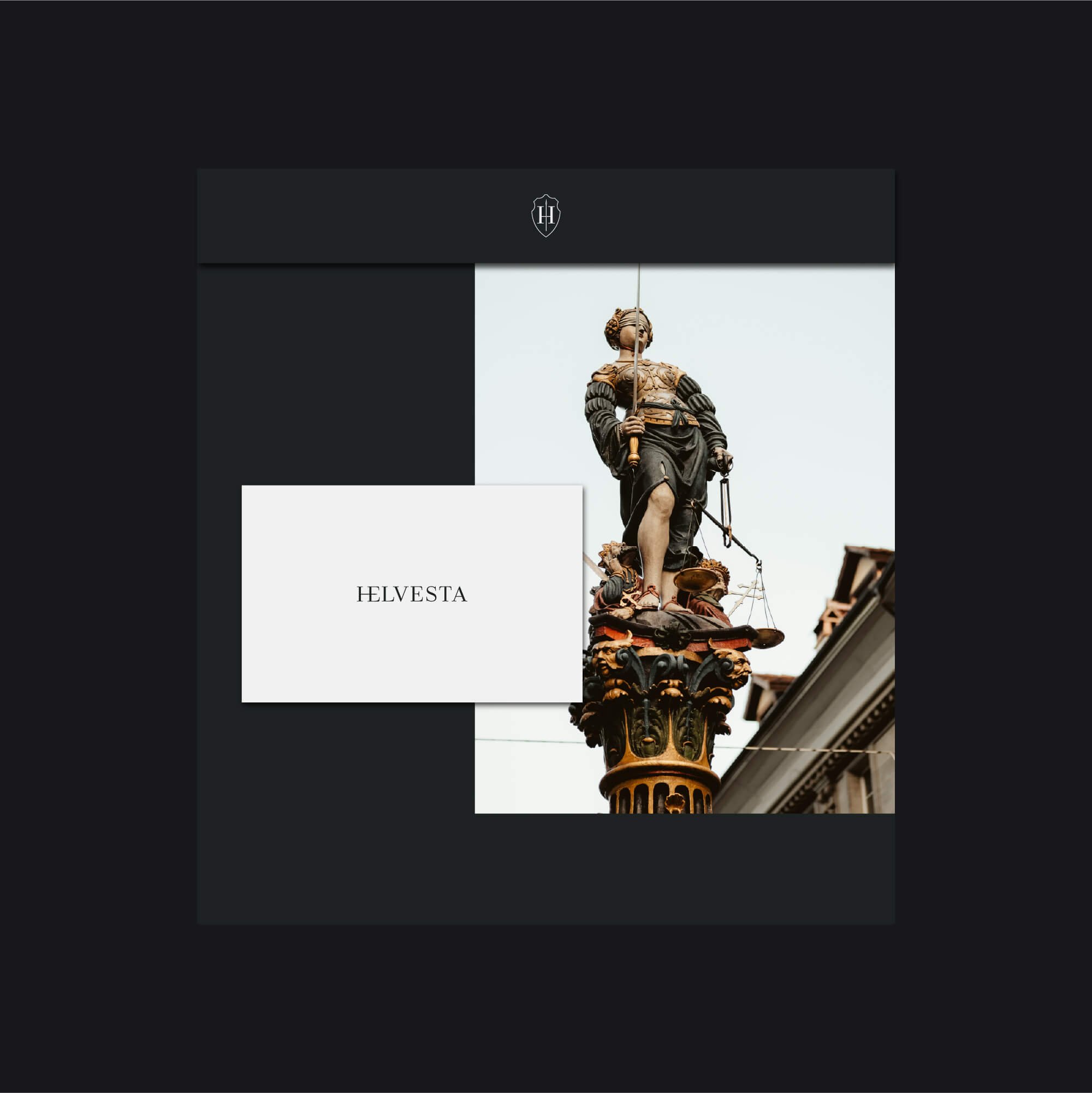 Helvesta Swiss real estate investment stationery design