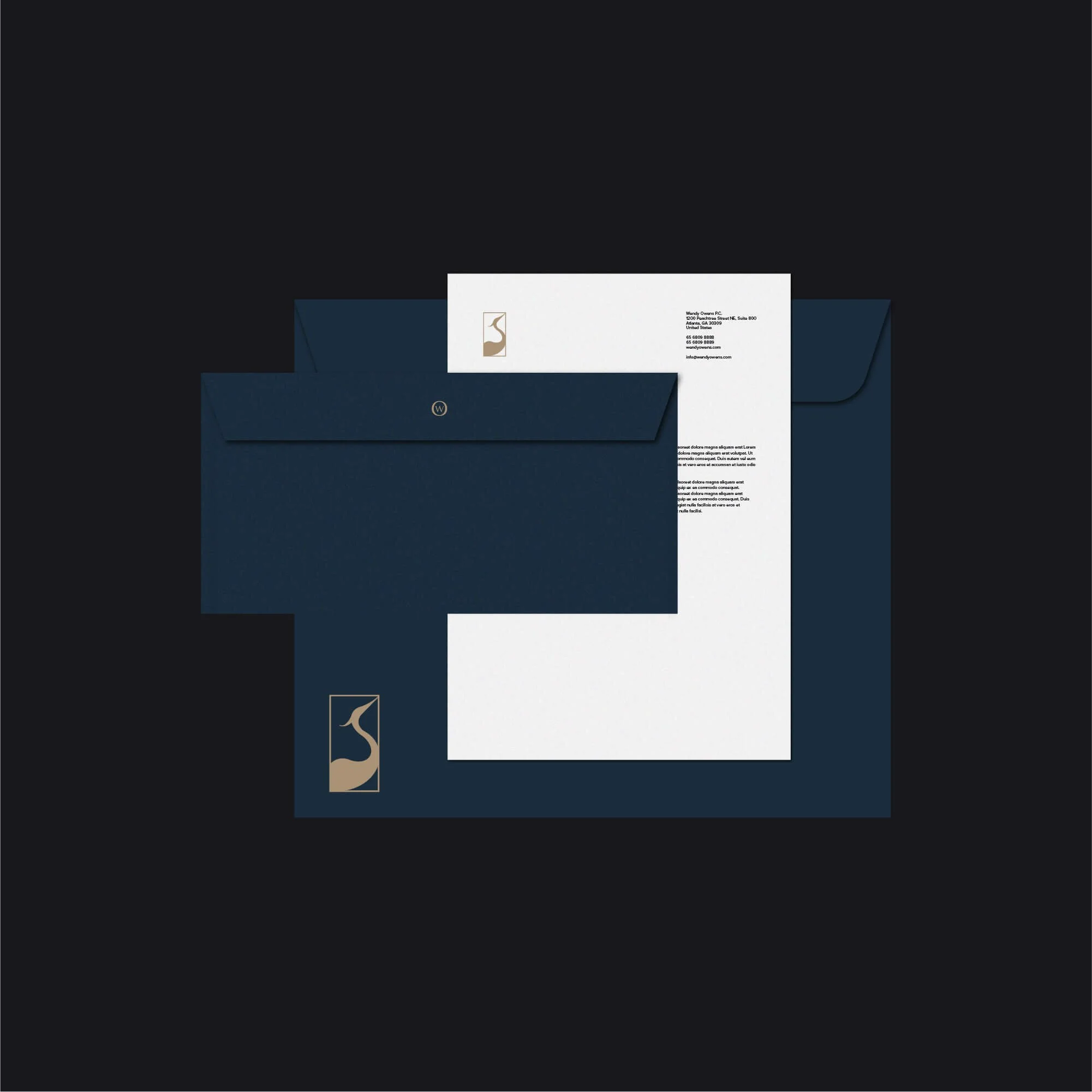 law firm stationery branding