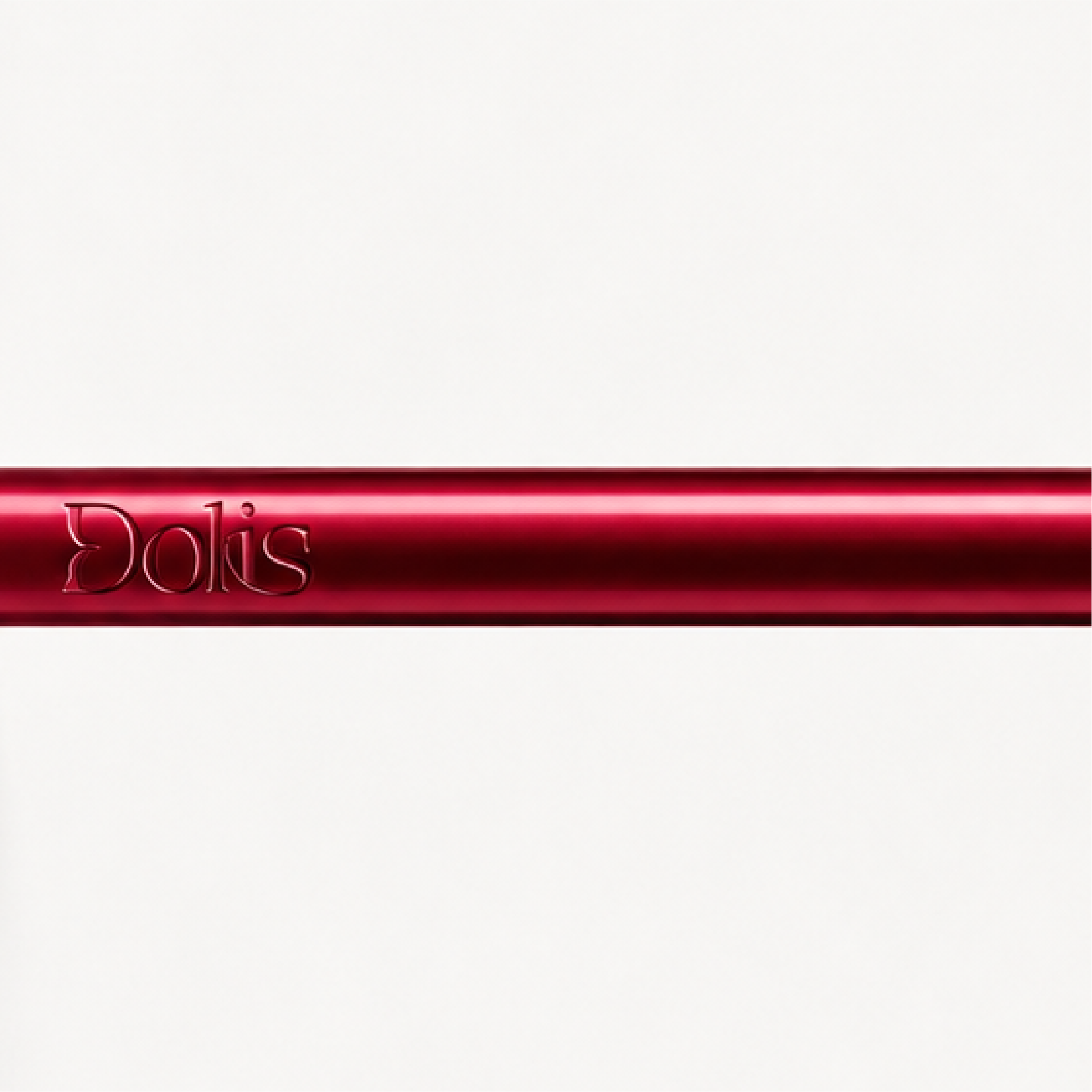 cosmetics eye liner product shot with logo deboss