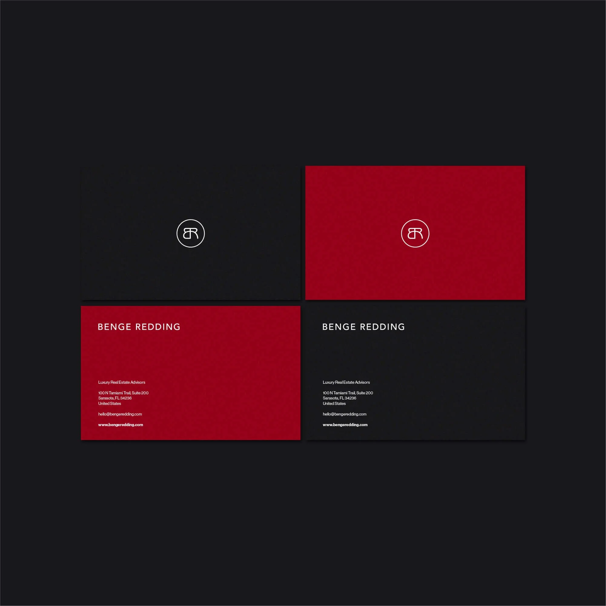 Benge Redding Sarasota realtor stationery design