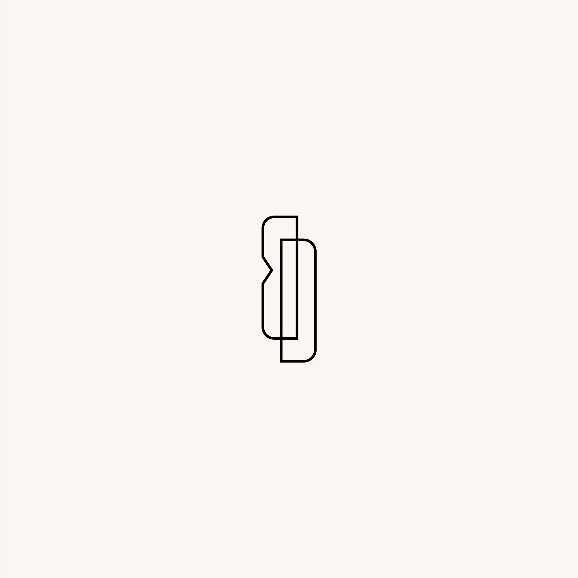 monogram bd logo design
