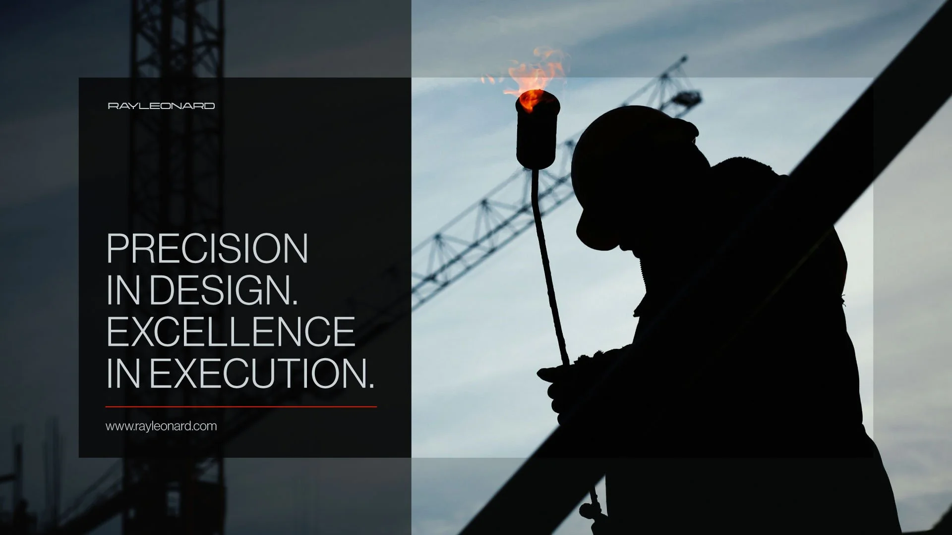 mockup preview of a banner designed for rayleonard construction