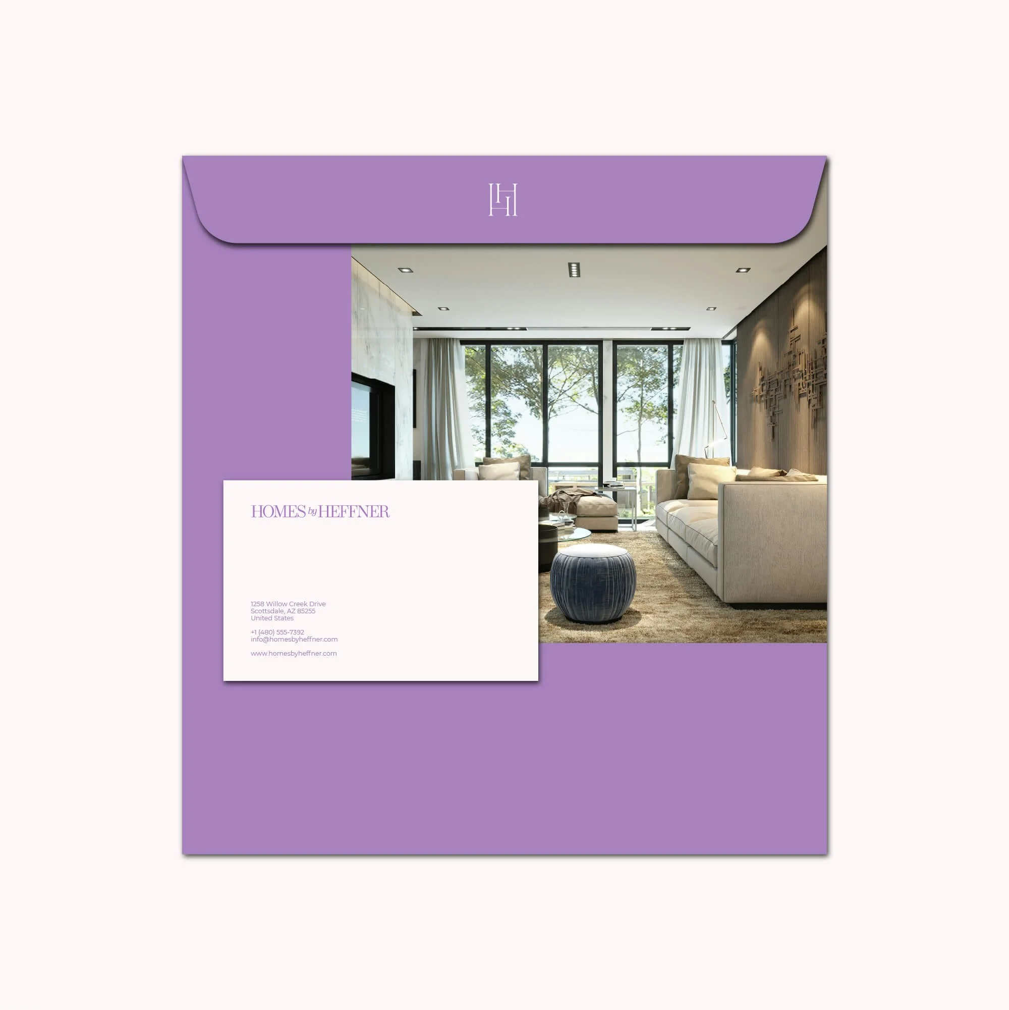 Homes By Heffner real estate stationery design