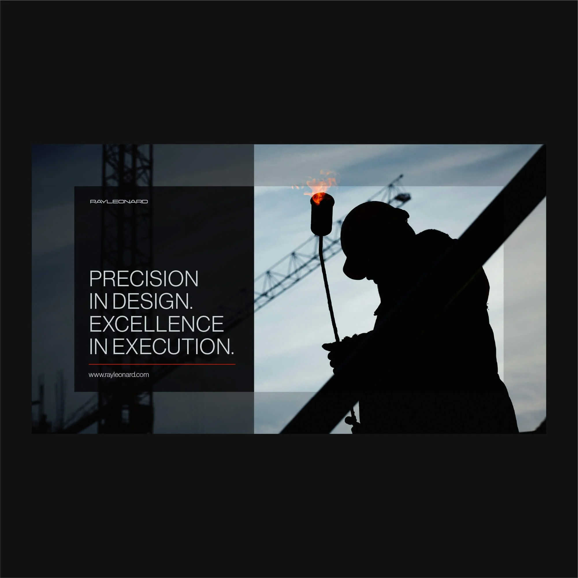 Ray Leonard construction banner design