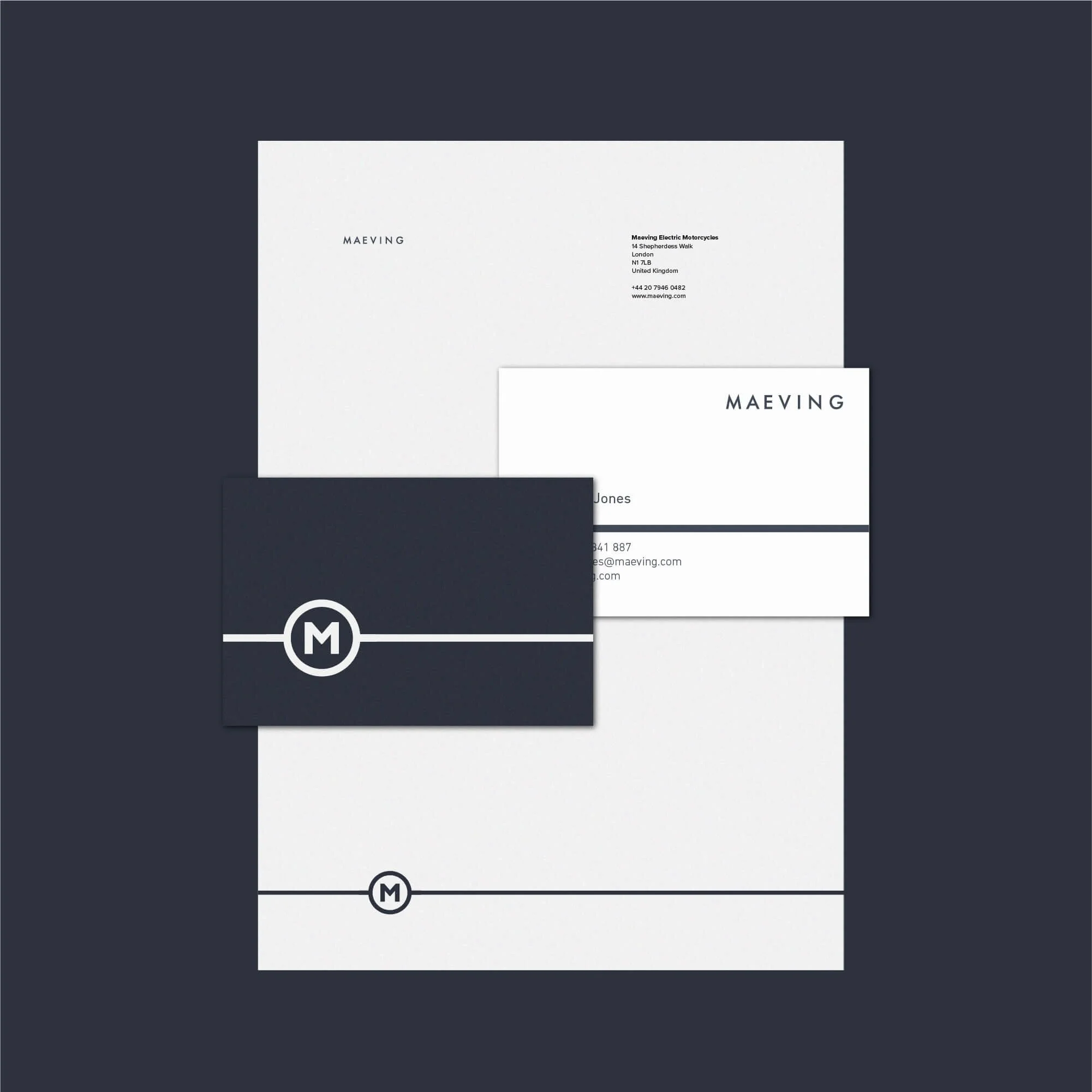 Maeving stationery design
