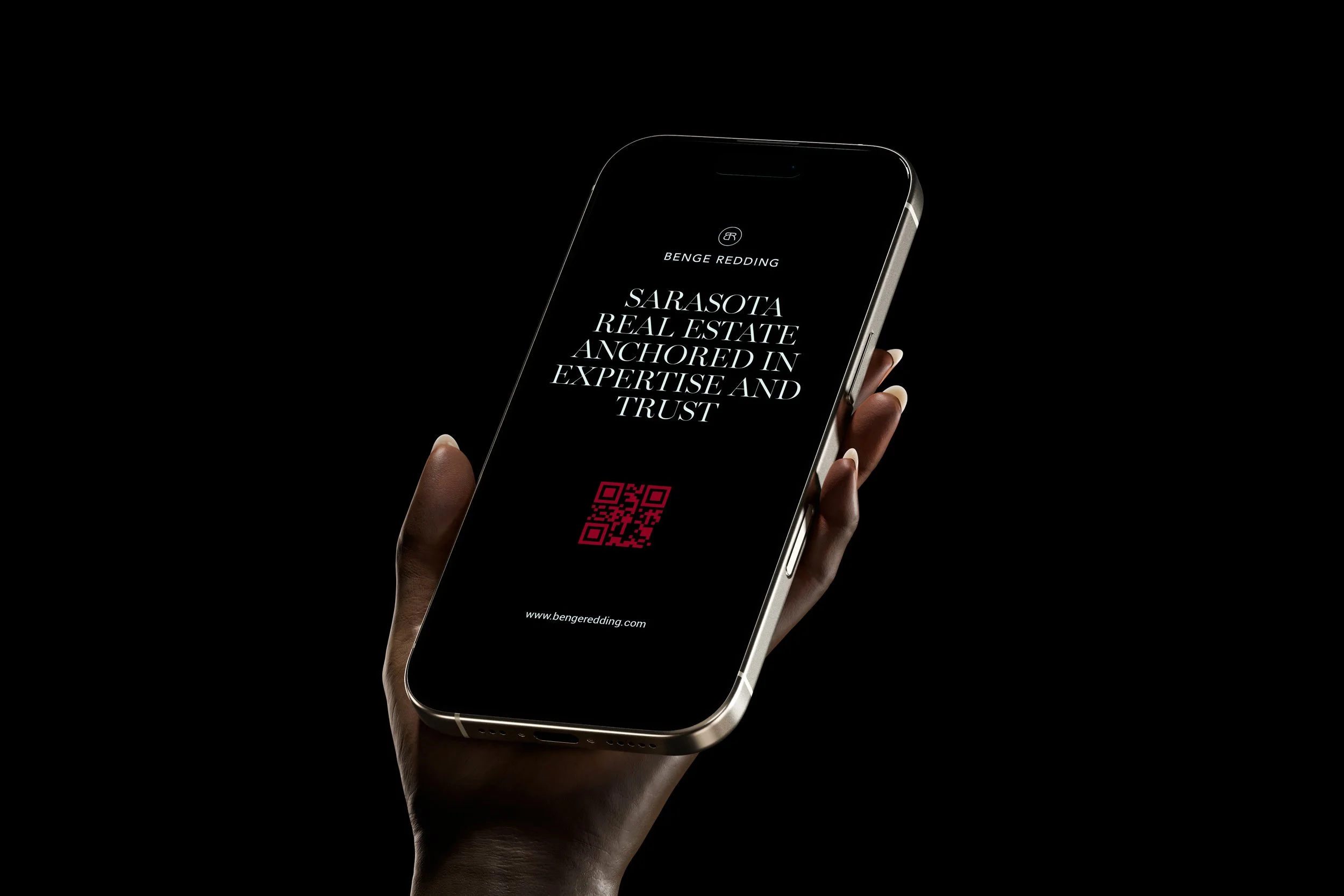 3d mokup of logo design mobile screen for benge redding