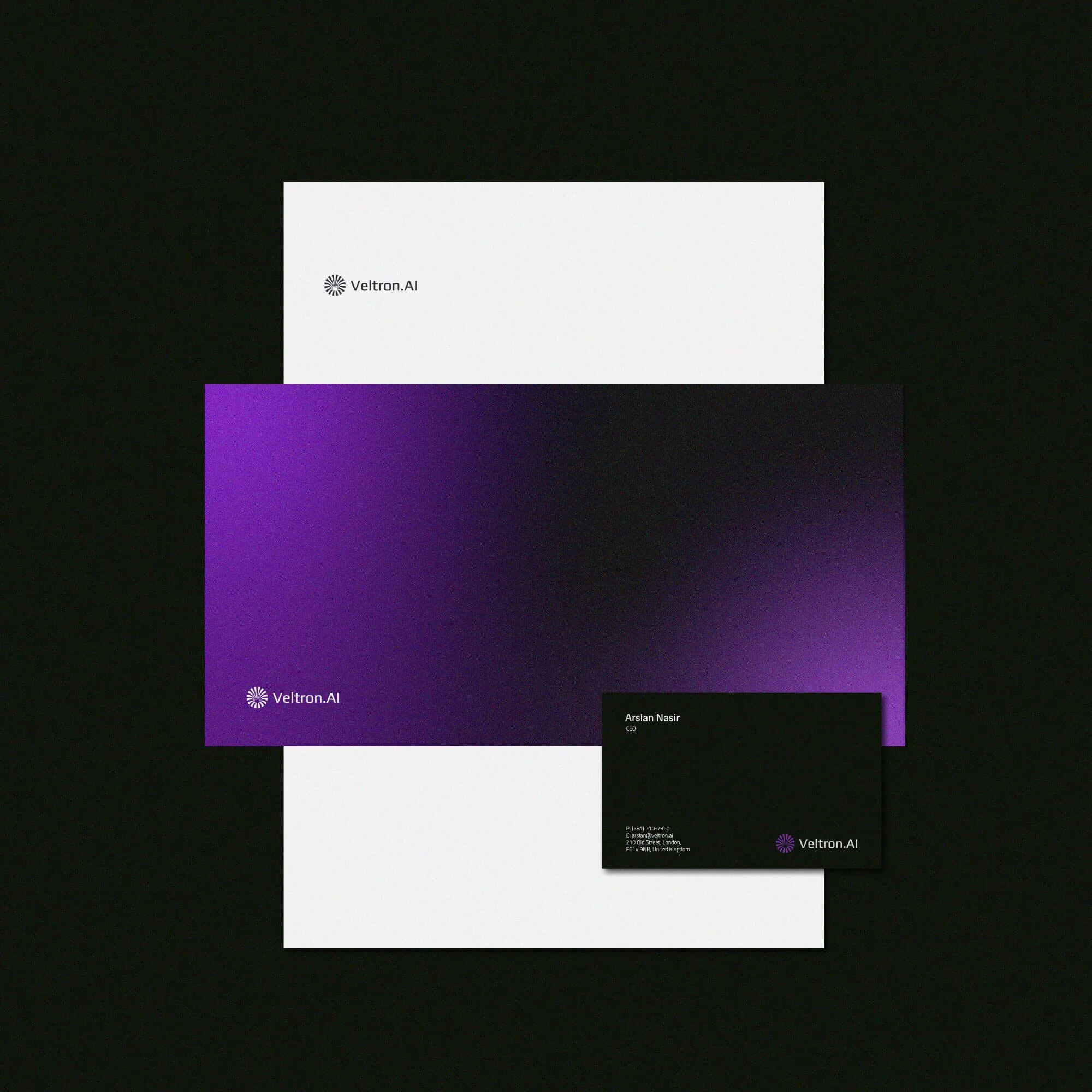 Veltron AI automation logo design