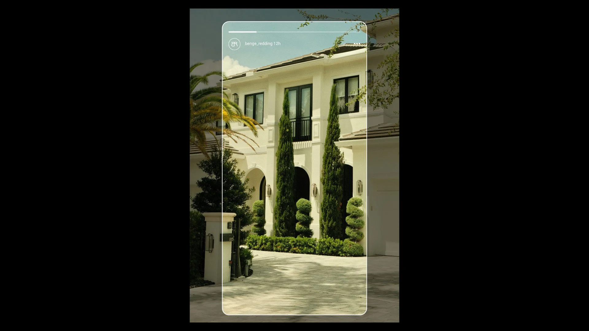 mockup of social story post featuring luxury real estate