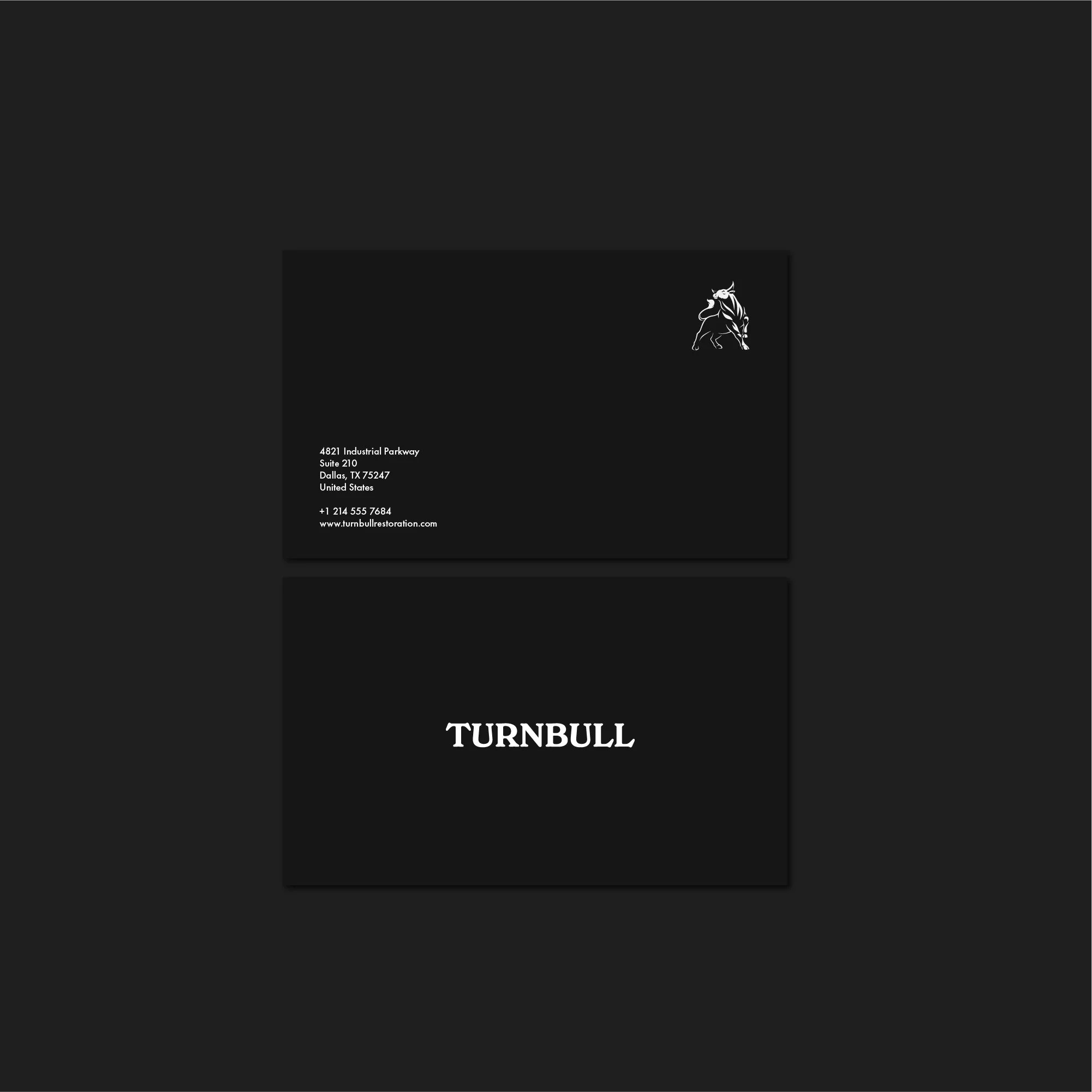 business card design for turnbull restoration