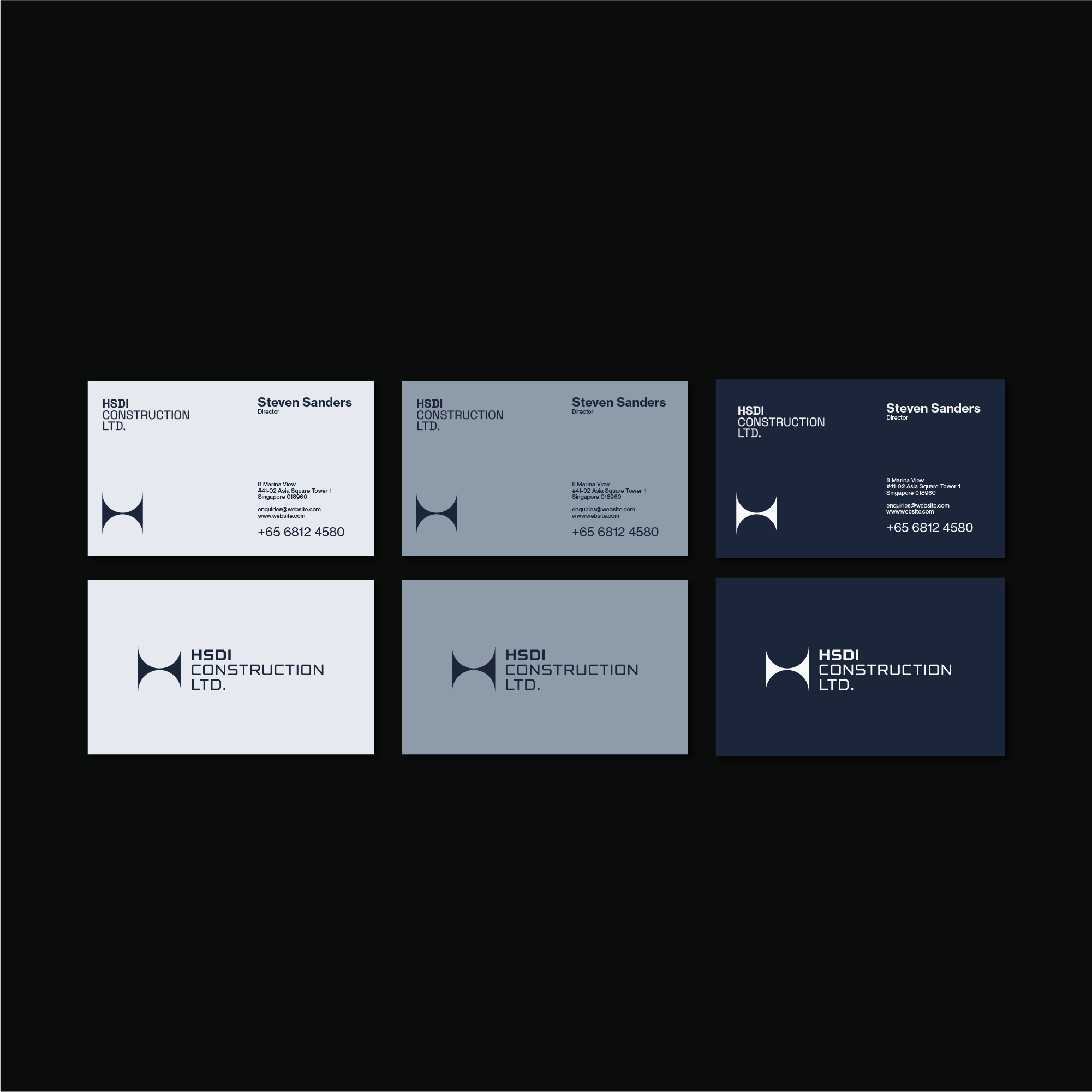 construction business cards design