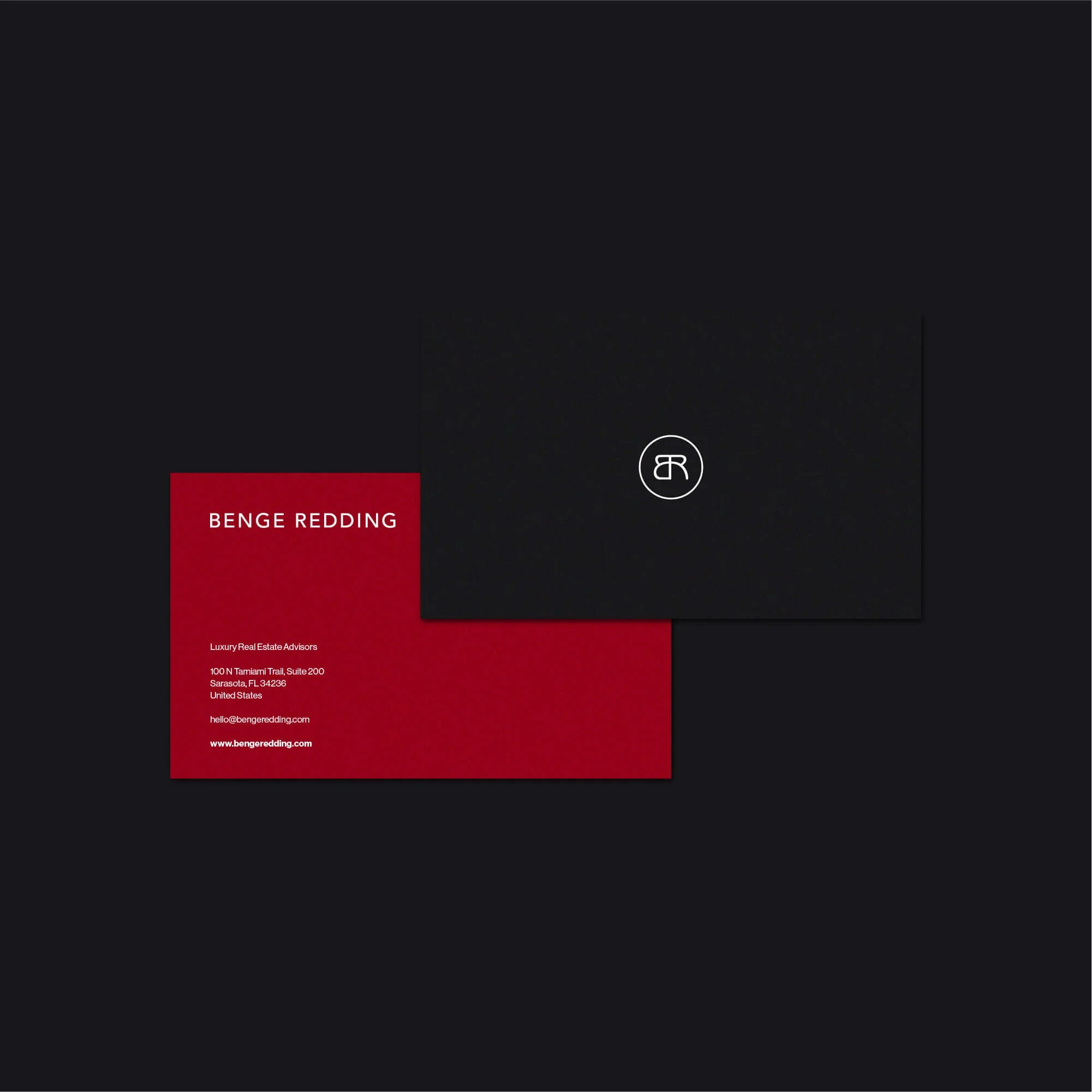 Benge Redding Sarasota realtor business card design