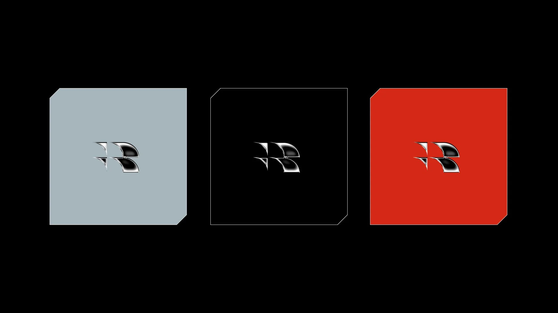 set of three colors using the rayleonard logo symbol