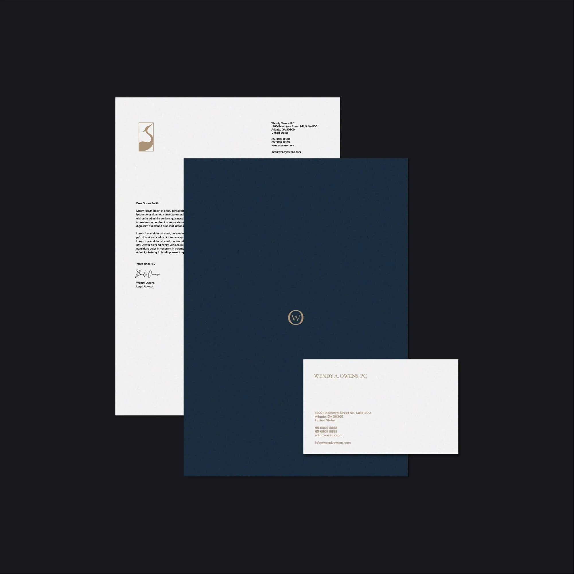 Wendy A Owens law firm logo design