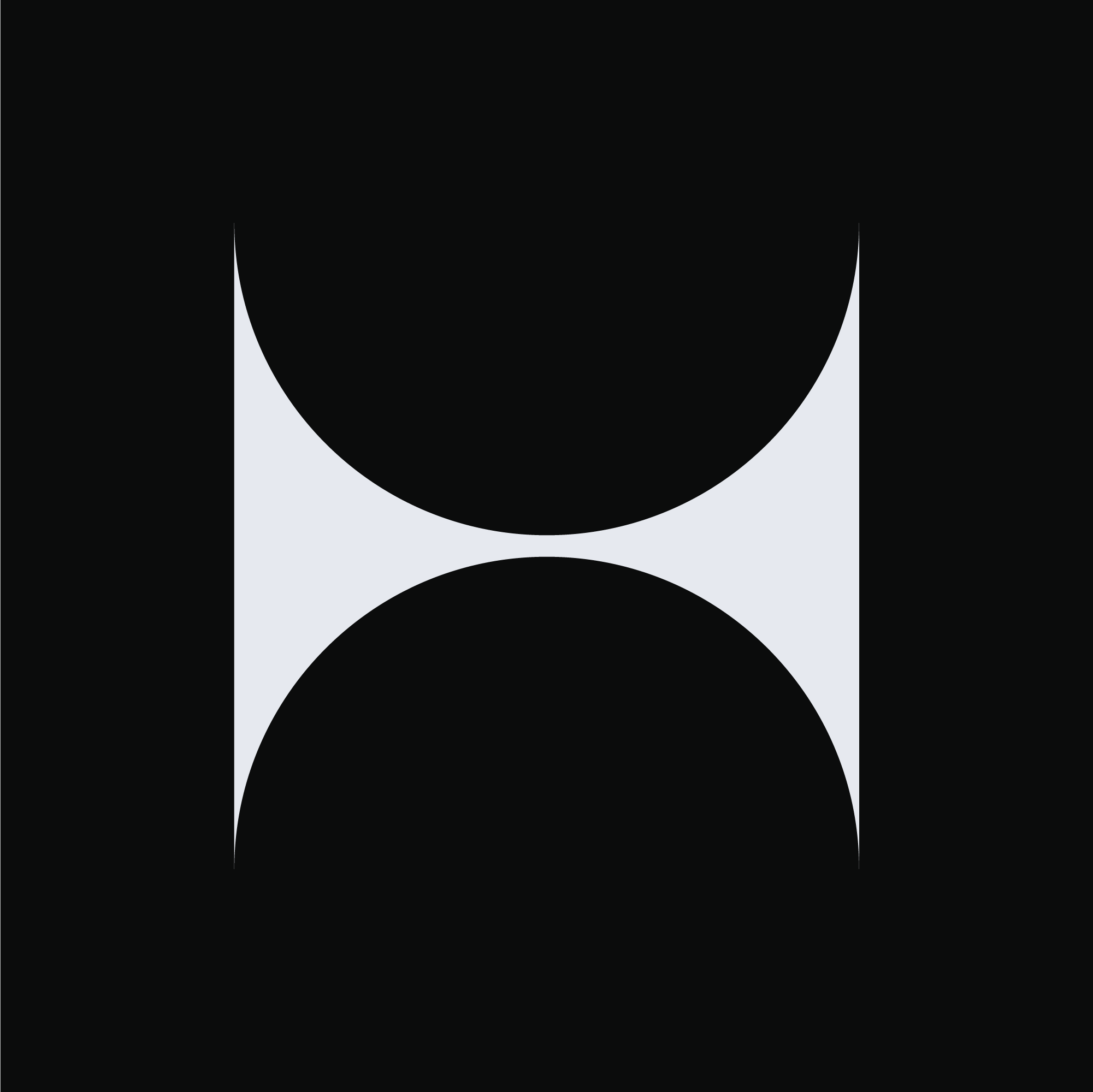 Abstract black and white geometric design with curved shapes and contrasting colors.
