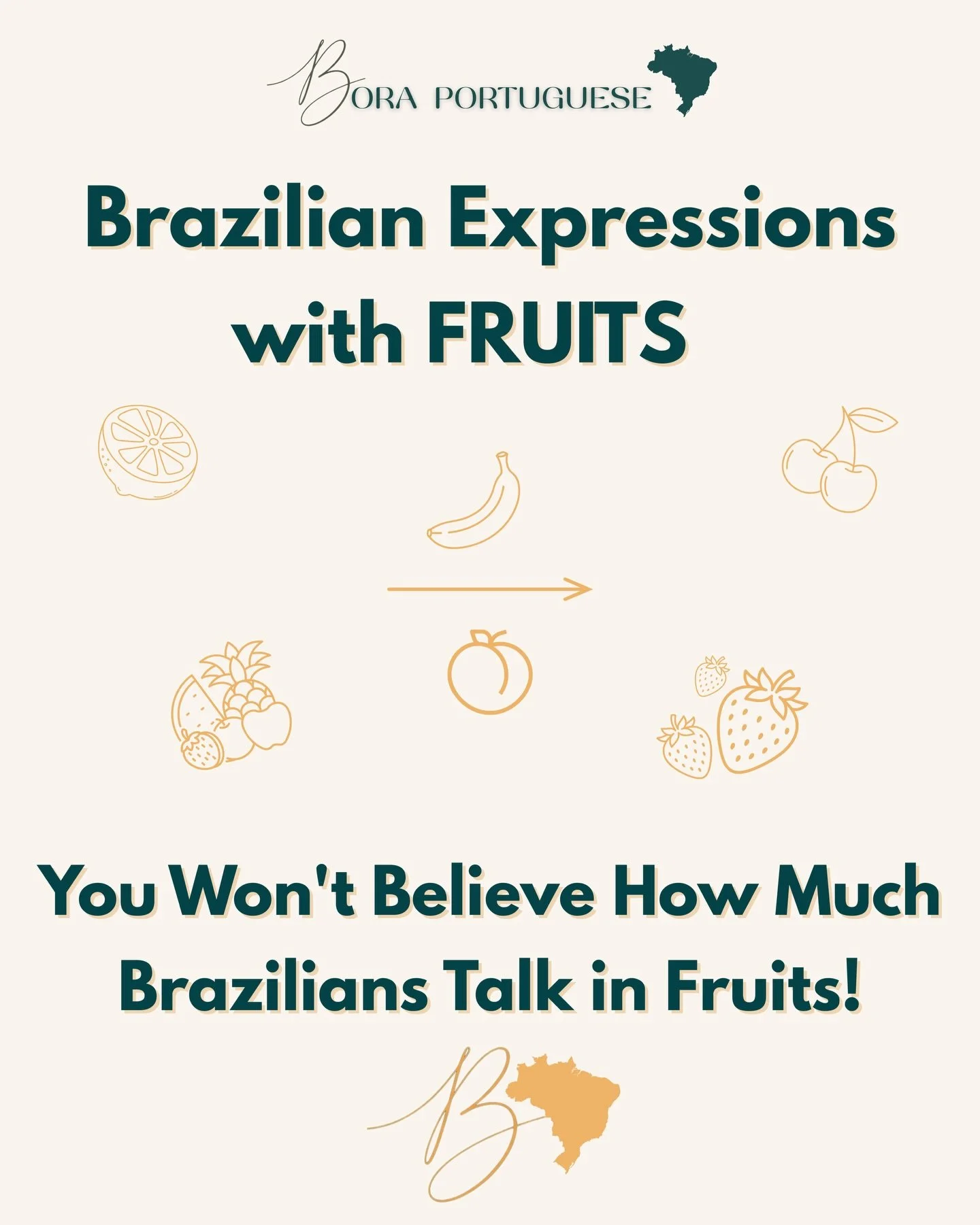 Brazilian Expressions with Fruits 🇧🇷

When something is cheap? Pre&ccedil;o de banana. 🍌
When something is easy? Mam&atilde;o com a&ccedil;&uacute;car. 🍈
When someone is a bad influence? Ma&ccedil;&atilde; podre. 🍎
When you go overboard? Enfiei 