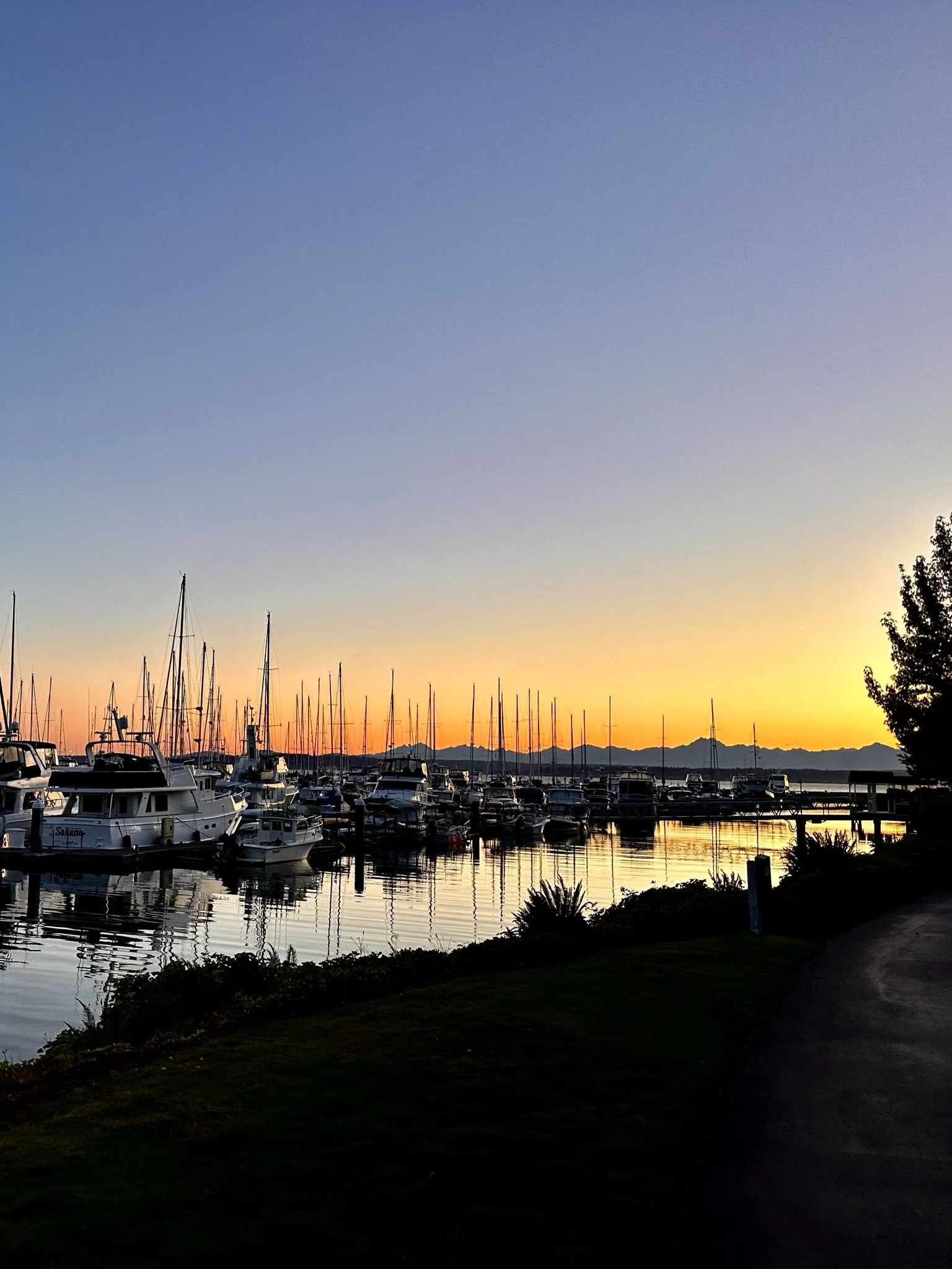 Early June Dusk in Elliot Bay, Seattle 