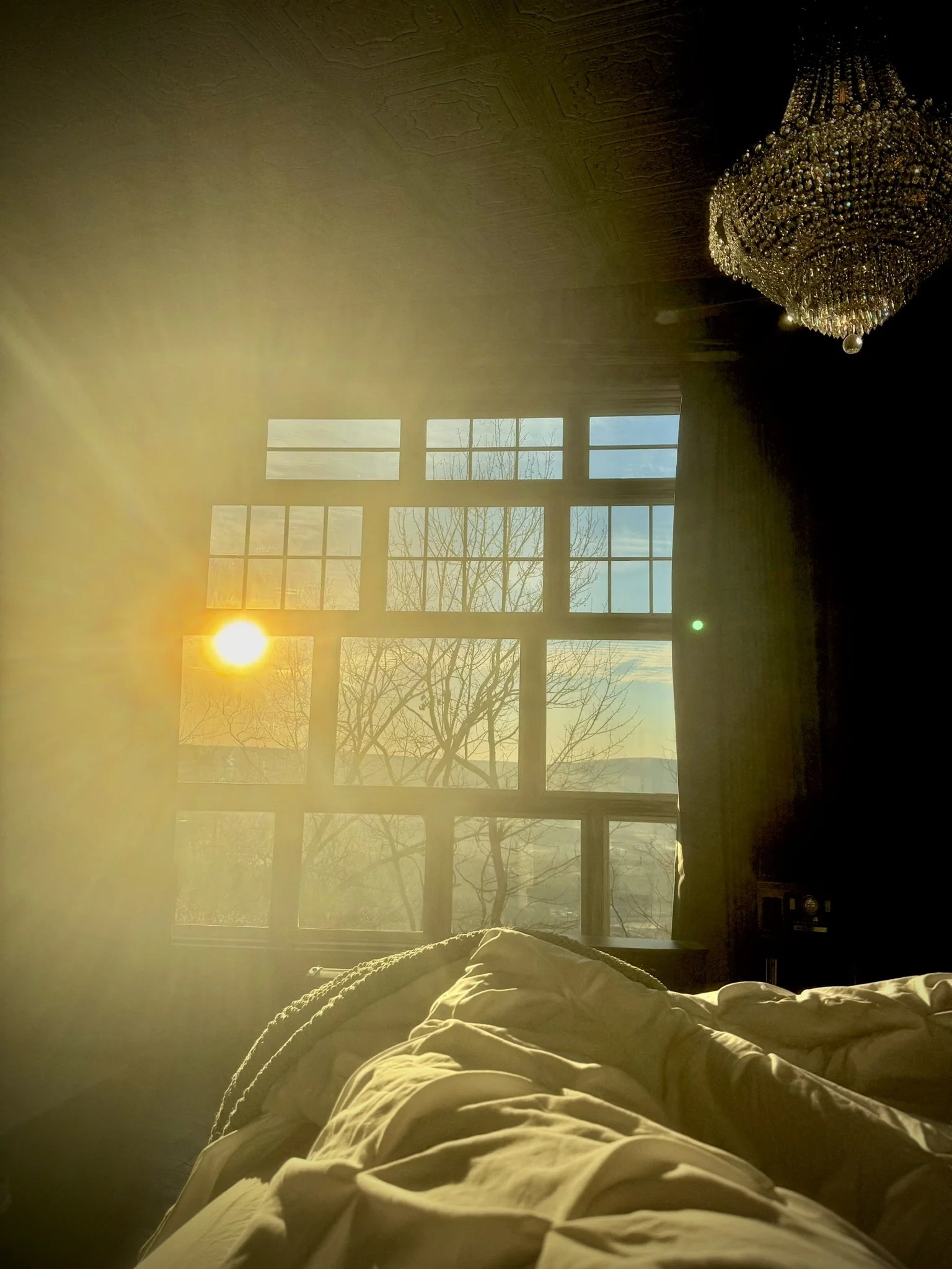 Sunrise from bed, Chattanooga, TN - February