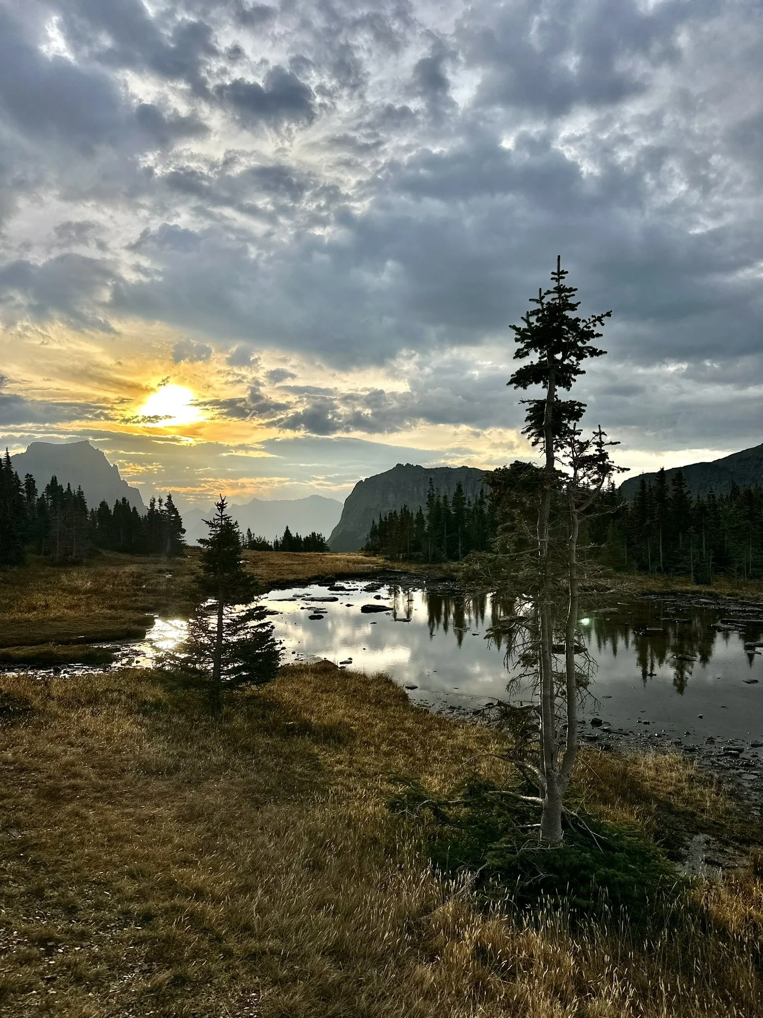 Morning hike to Hidden Lake in Montana.