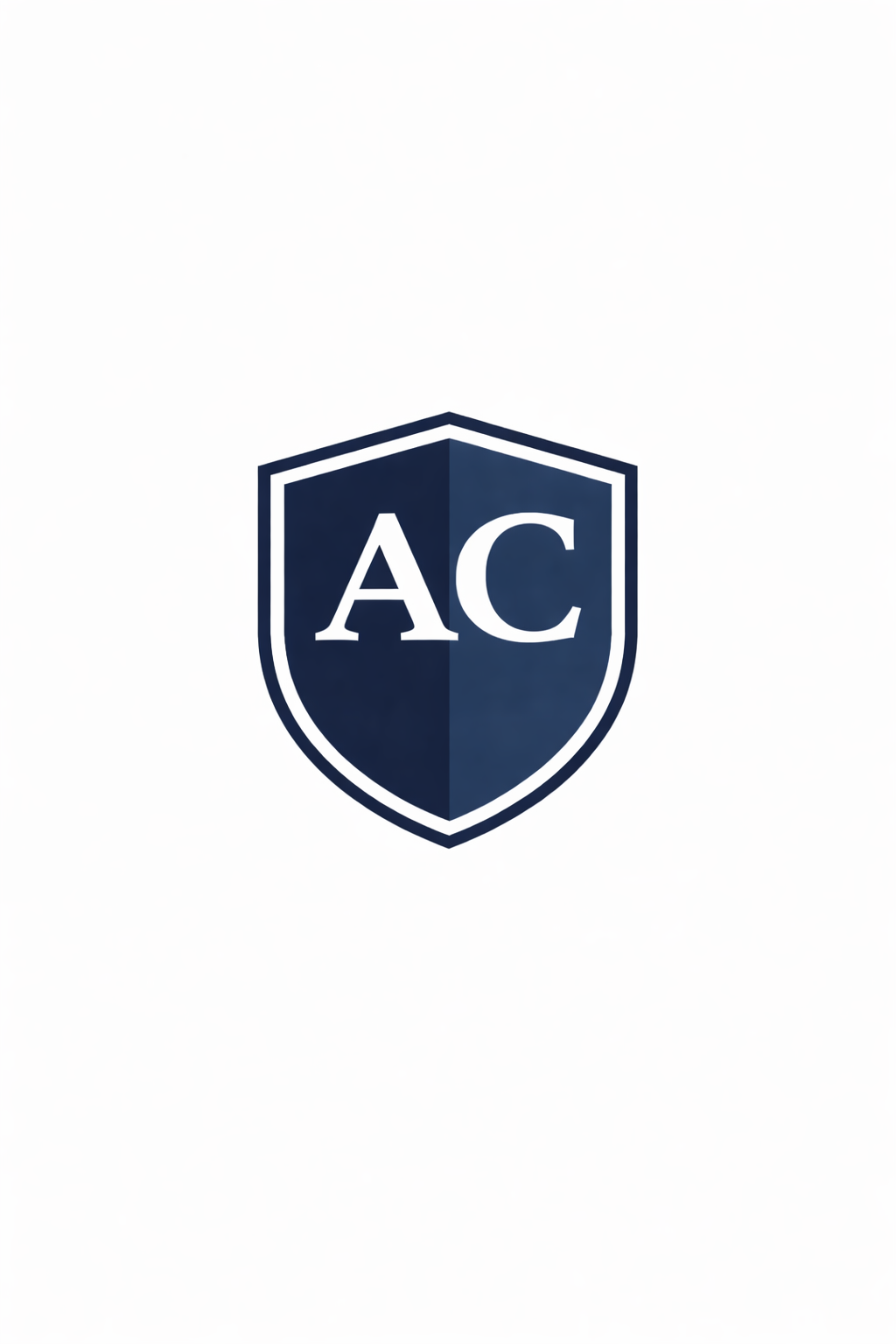 A navy blue shield emblem with the letters 'AC' in white.