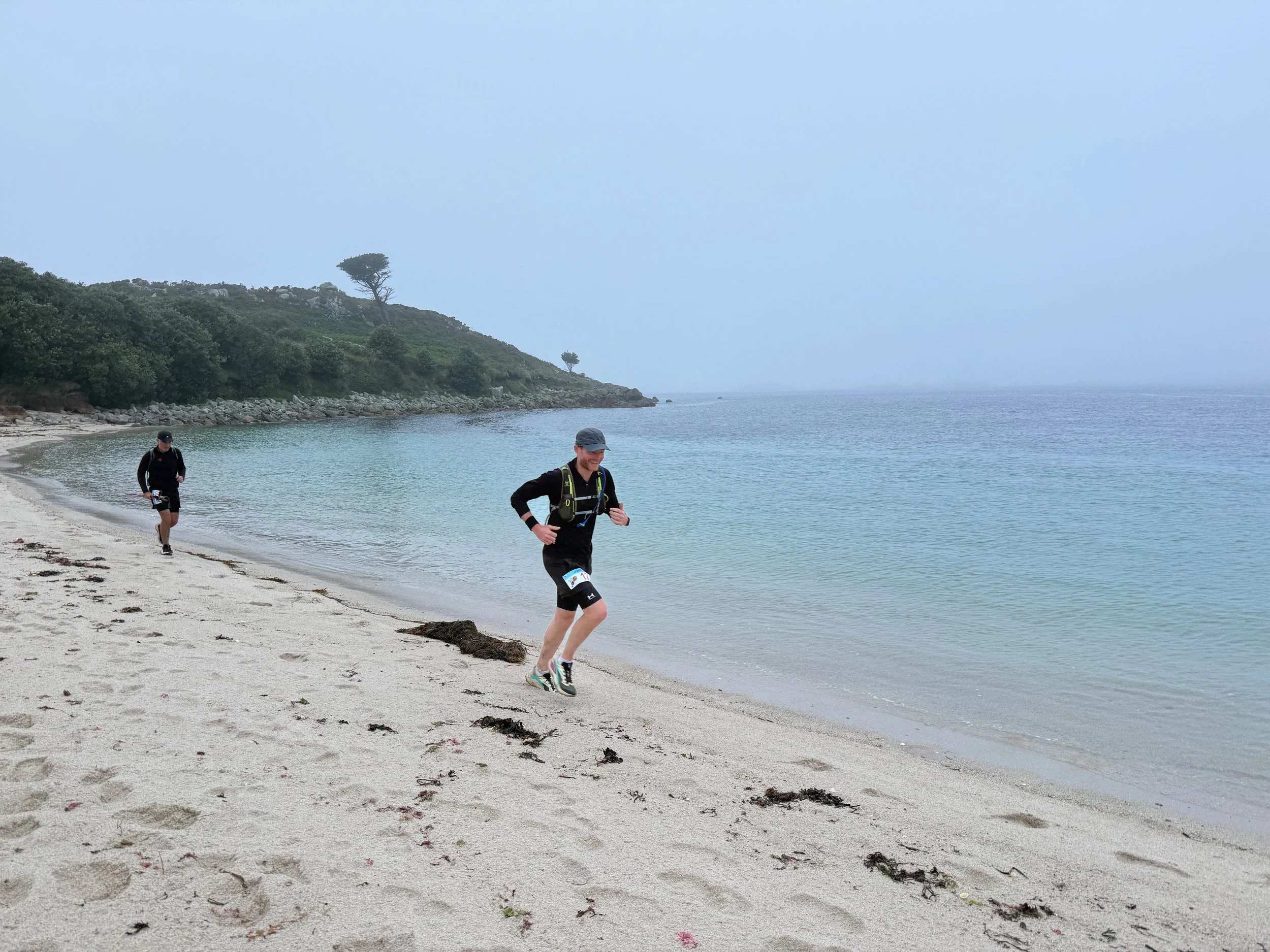 Running on a beach on St Marys