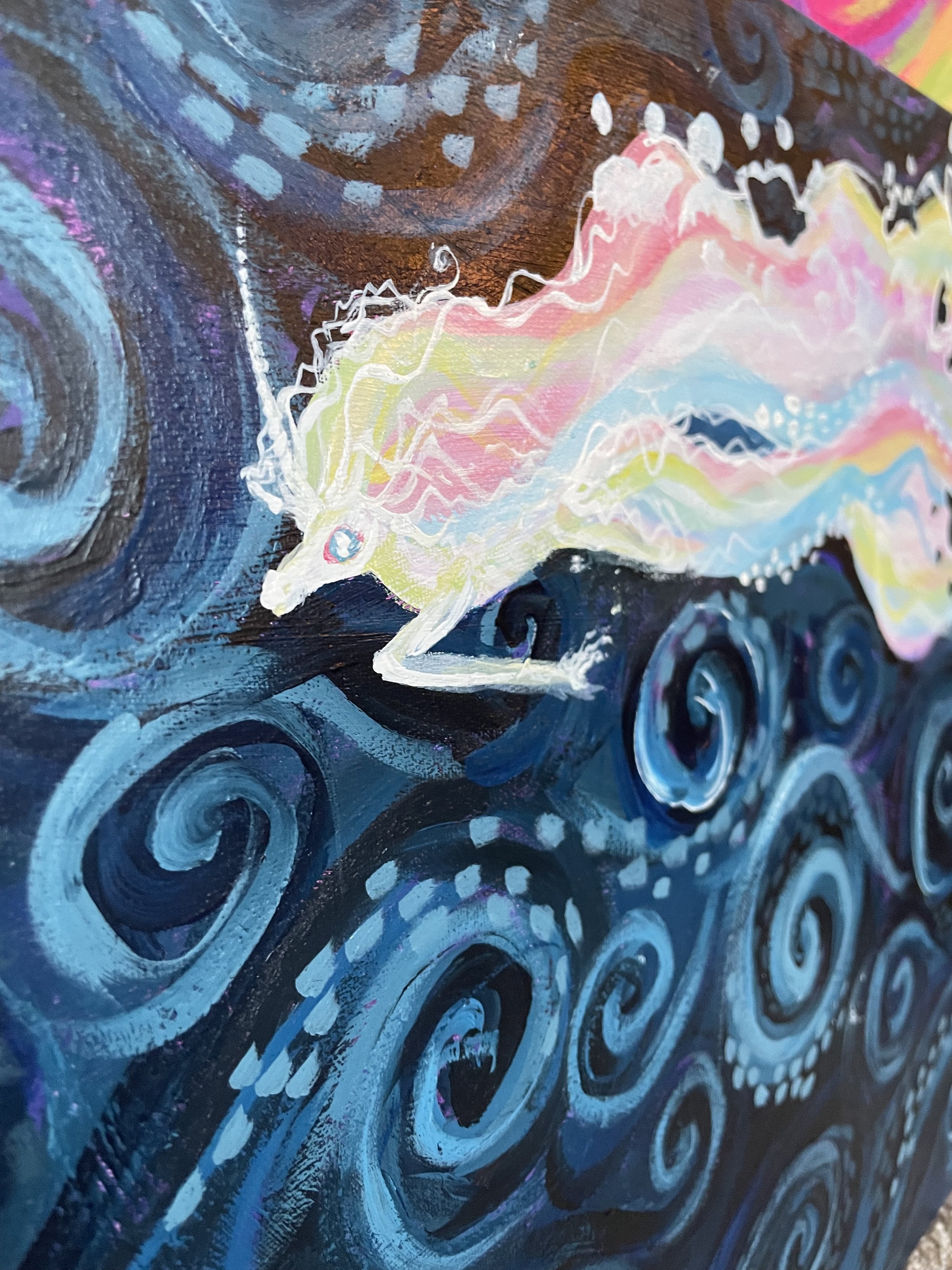 "The only way out is through" Unicorn Painting