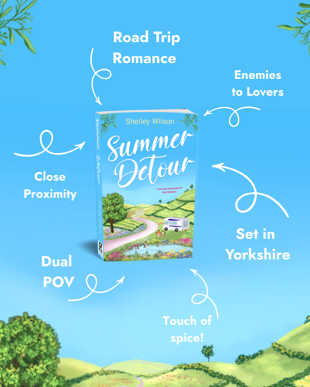 Summer Detour is a travel enemies to lovers romance set in Yorkshire